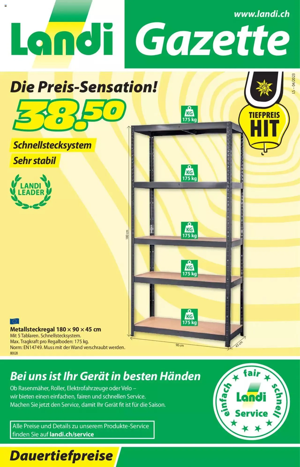 Landi - Aktueller Prospekt von 23. Januar bis 31. Dezember 2023 - Prospekt seite  1