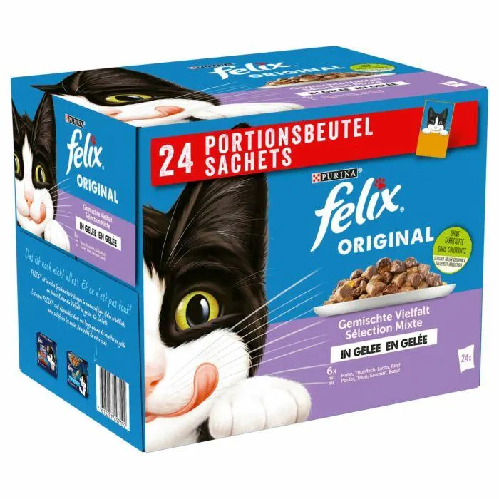 Felix Katzenfutter Original Gemischte Vielfalt in Gelee