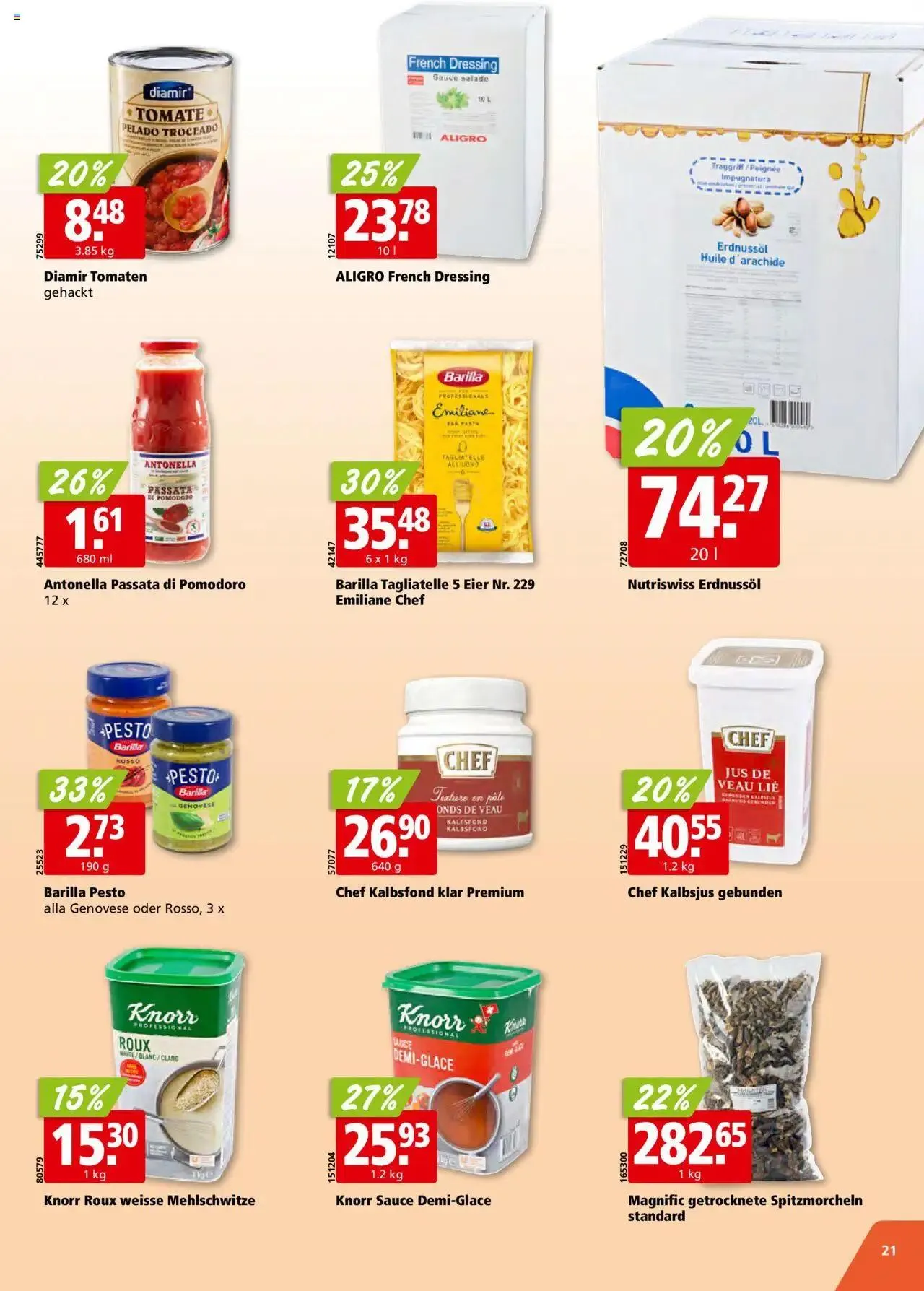 Aligro Aktionen für Businesskunden - Chavannes, Matran, Genf, Sitten von 30. September bis 5. Oktober 2024 - Prospekt seite  21