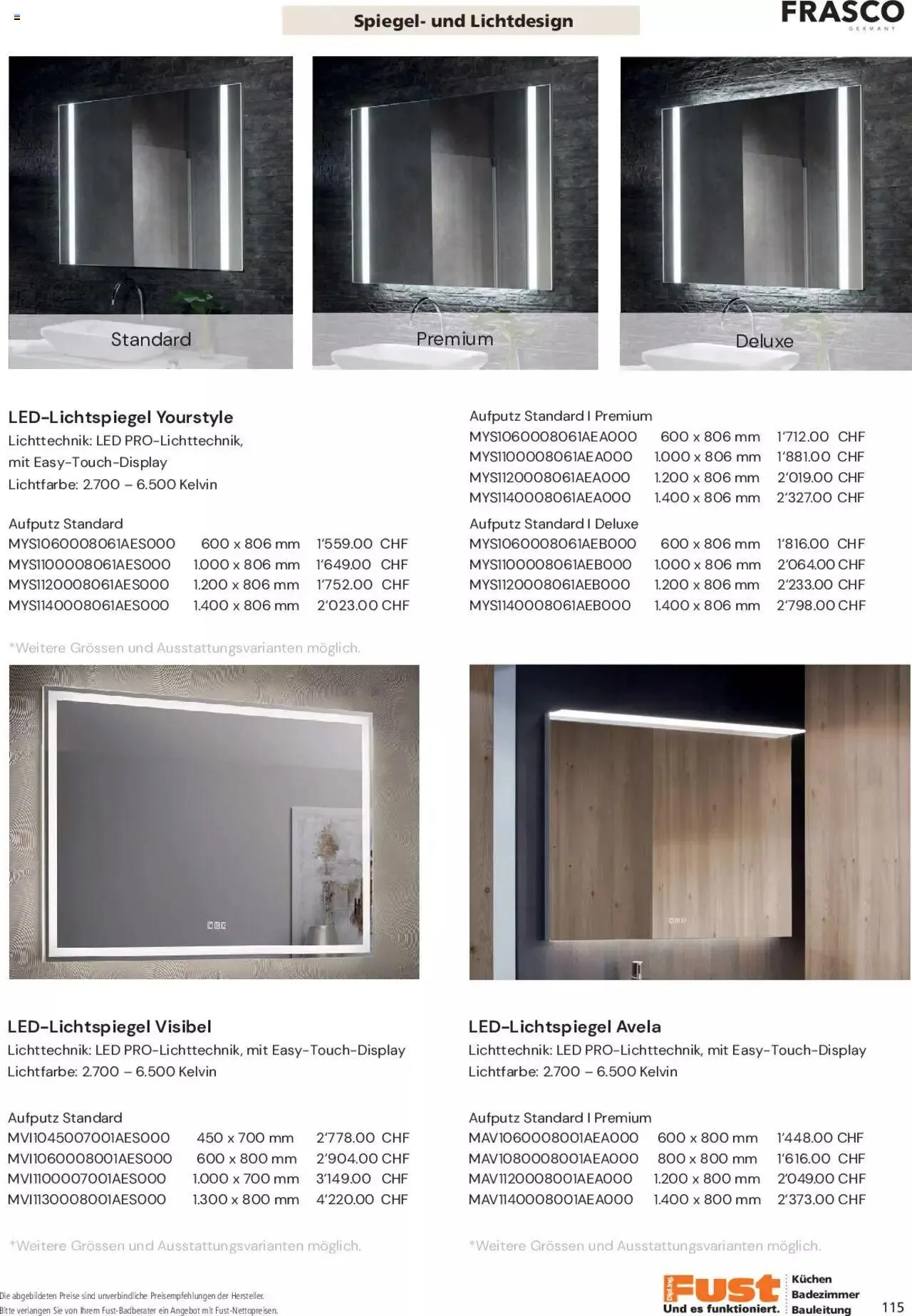 Fust Aktionen Badezimmermagazin von 17. April bis 31. Dezember 2024 - Prospekt seite  115