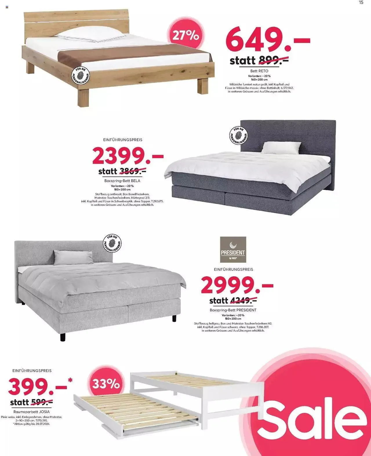 Livique Sale von 25. Juni bis 12. August 2024 - Prospekt seite 15