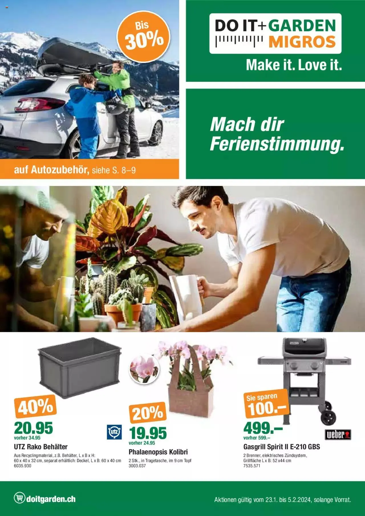 DO IT+GARDEN MIGROS Aktionen von 23. Januar bis 5. Februar 2024 - Prospekt seite  