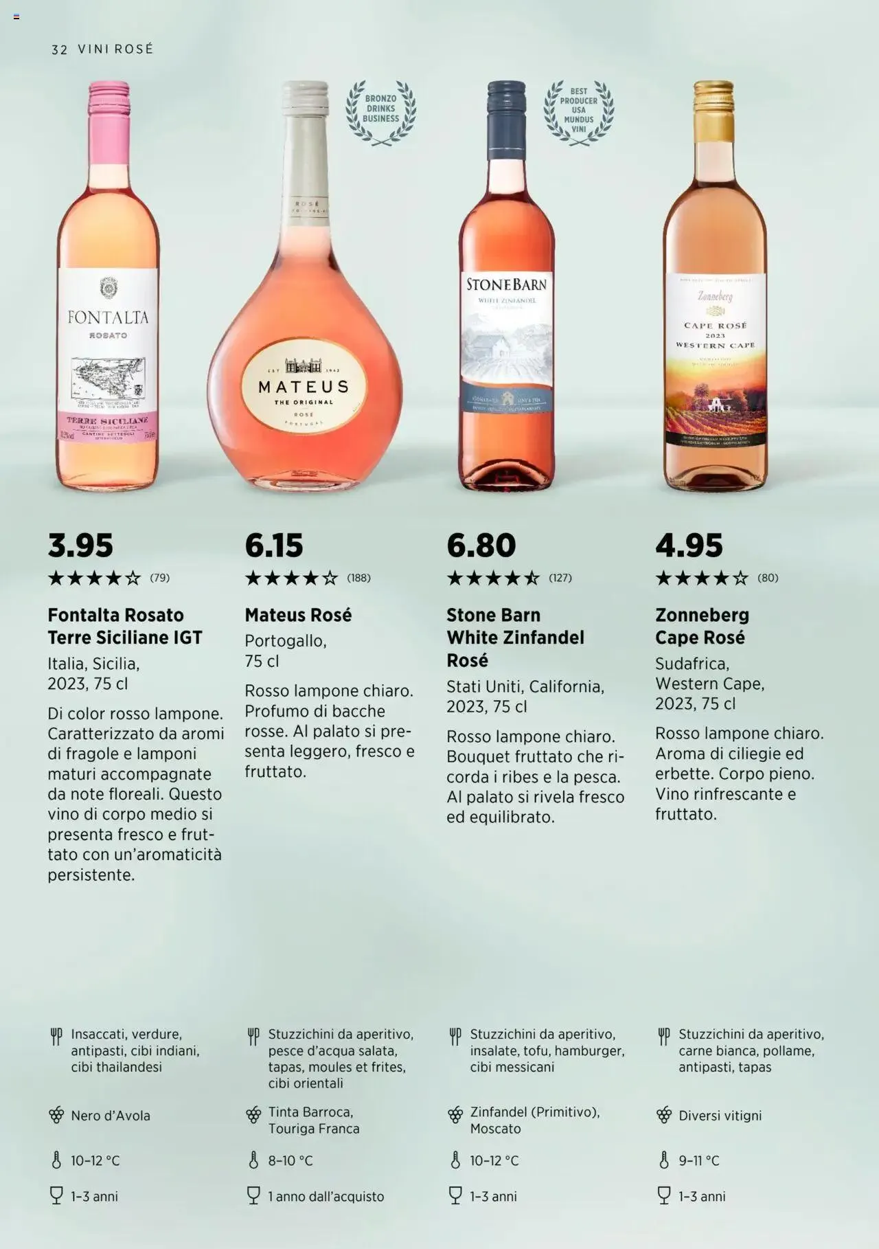 Denner Aktionen Guida dei vini 2024/2025 von 11. September bis 31. Dezember 2024 - Prospekt seite 32