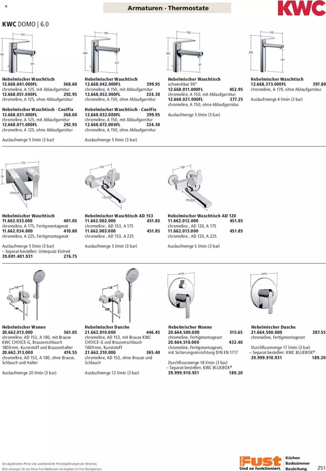 Fust Aktionen Badezimmermagazin von 17. April bis 31. Dezember 2024 - Prospekt seite 251