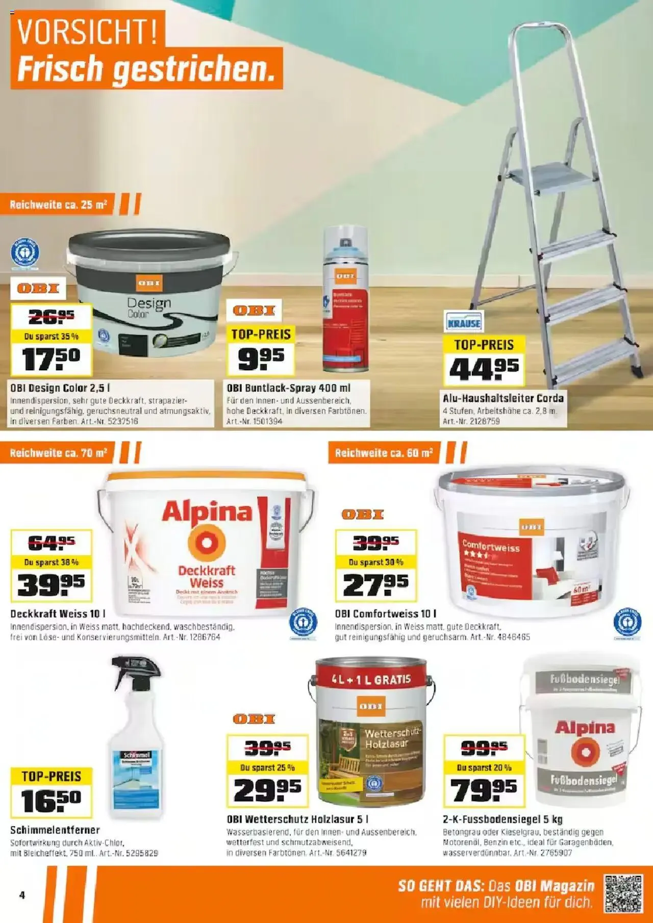 OBI Aktionen von 15. September bis 28. September 2024 - Prospekt seite  4