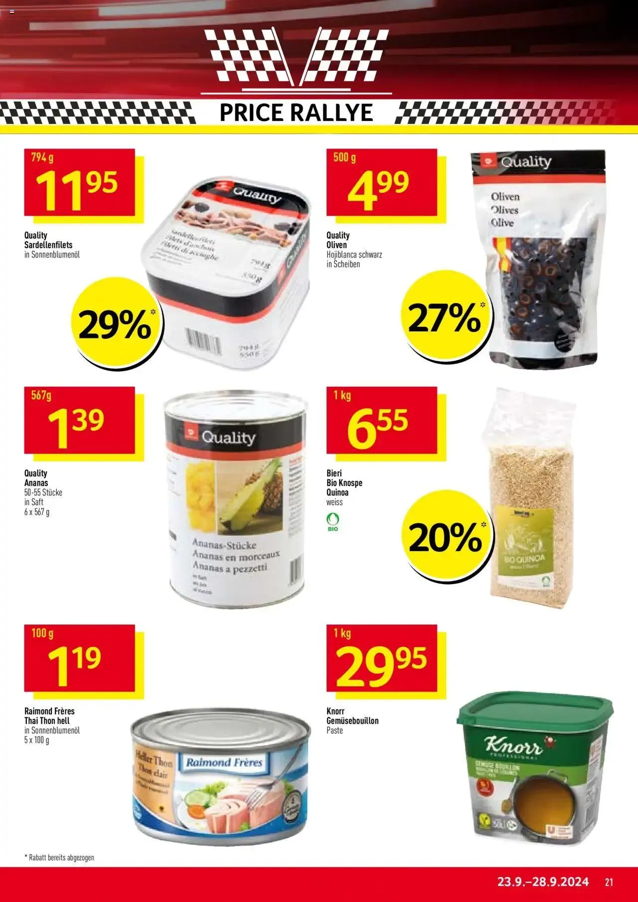 Prodega Aktionen von 23. September bis 28. September 2024 - Prospekt seite  21