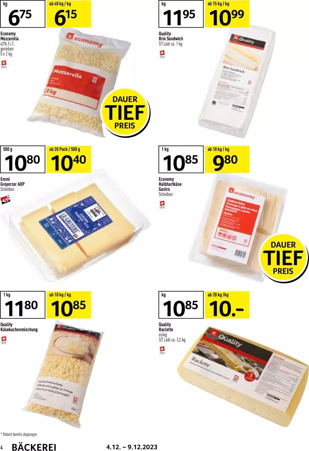 Prodega Aktionen Bäckerei von 4. Dezember bis 9. Dezember 2023 - Prospekt seite 4