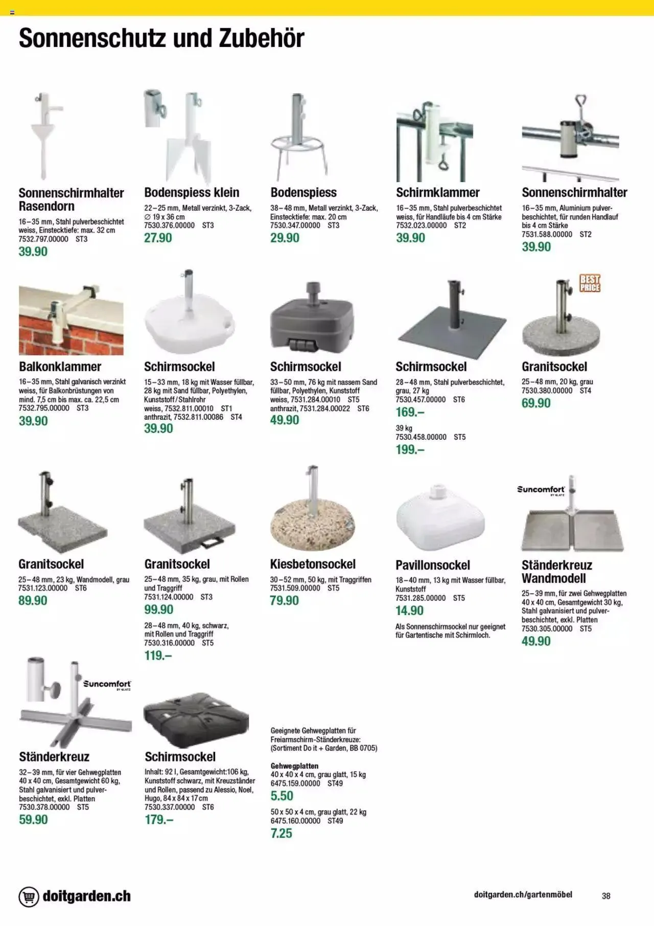 DO IT+GARDEN MIGROS - Gartenmoebel von 9. Februar bis 31. Dezember 2023 - Prospekt seite  38