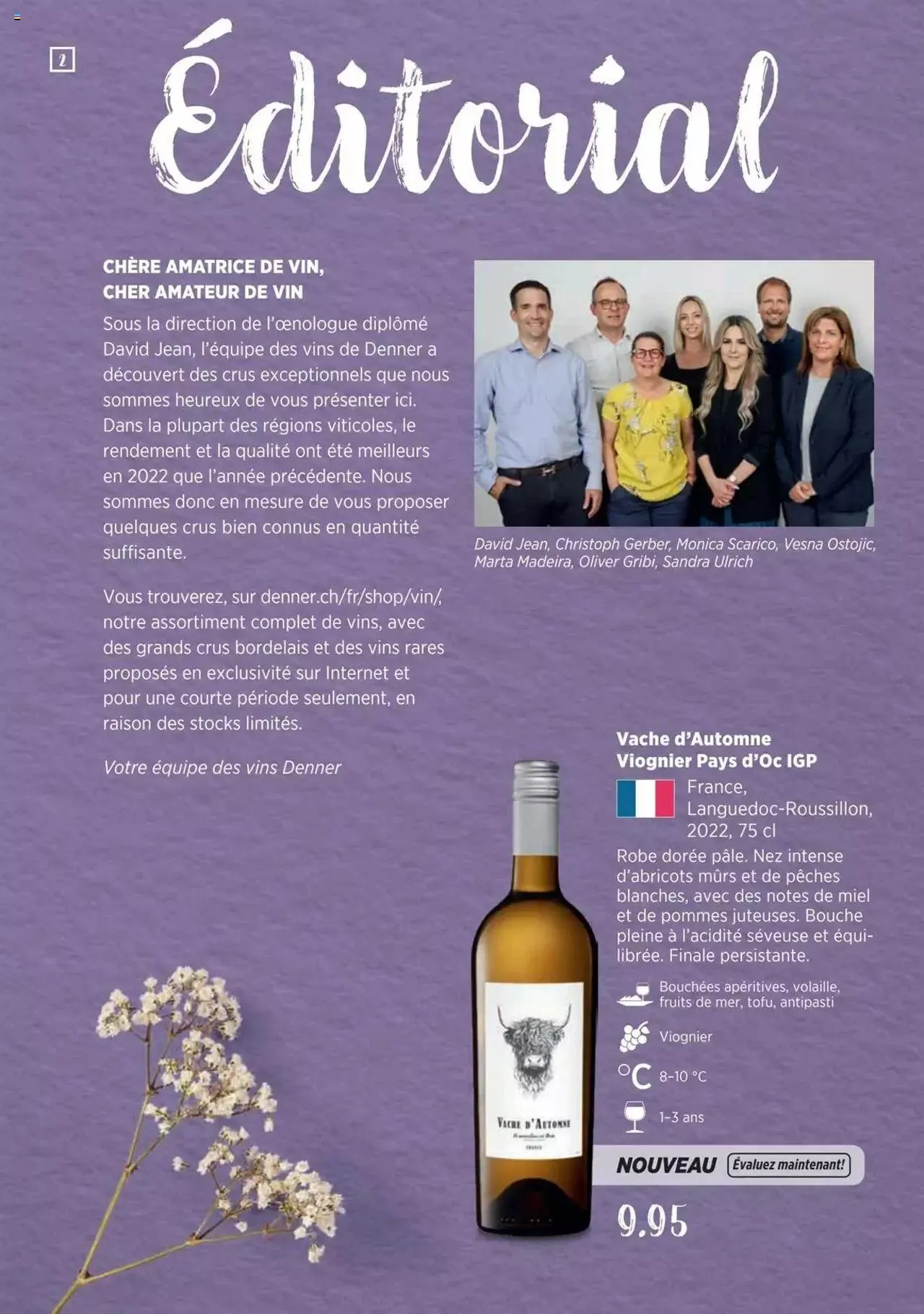Denner Guide des vins 2023 /2024 FR von 11. September bis 31. Dezember 2024 - Prospekt seite  2