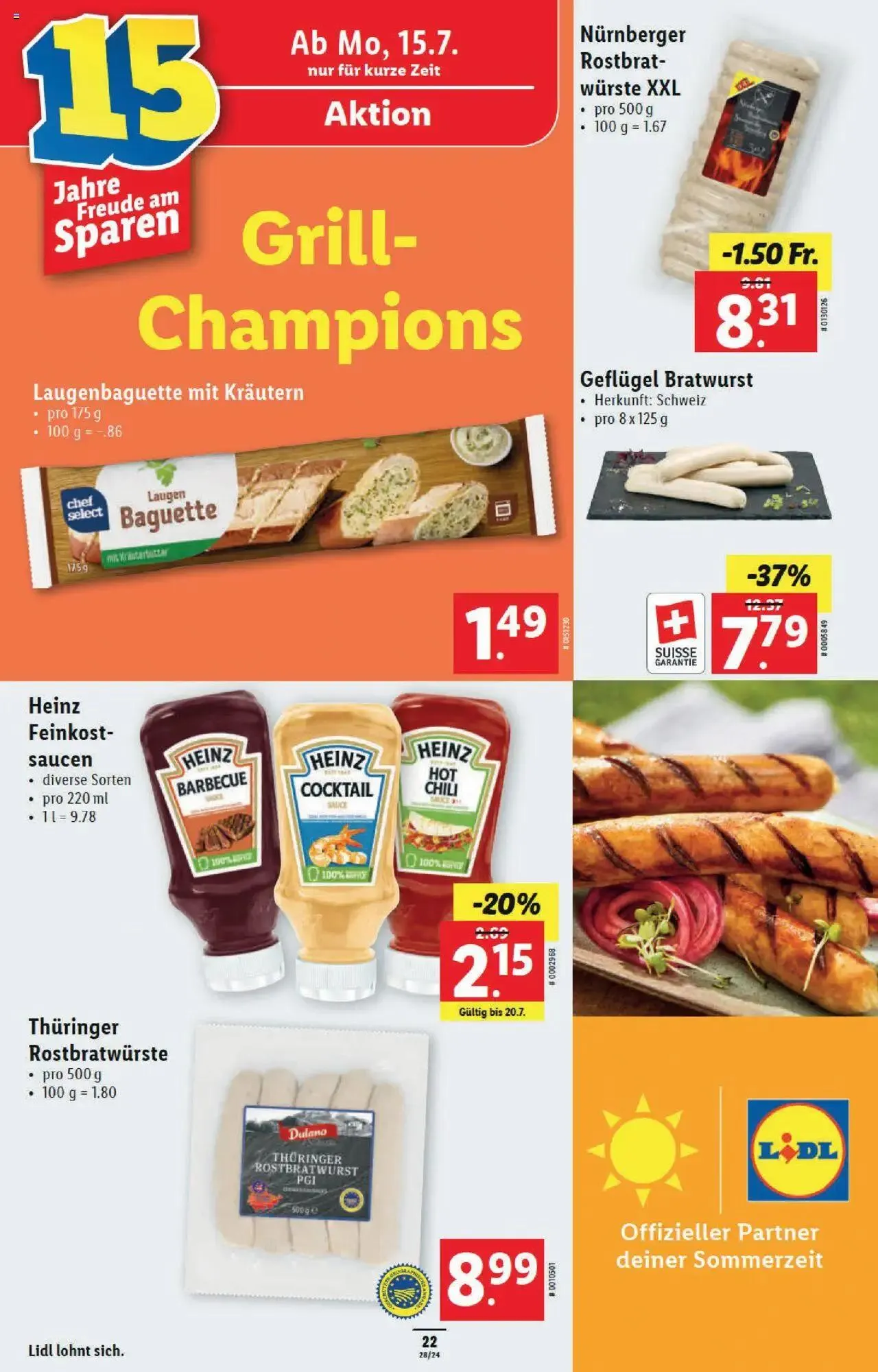 Lidl Aktionen von 11. Juli bis 17. Juli 2024 - Prospekt seite 22