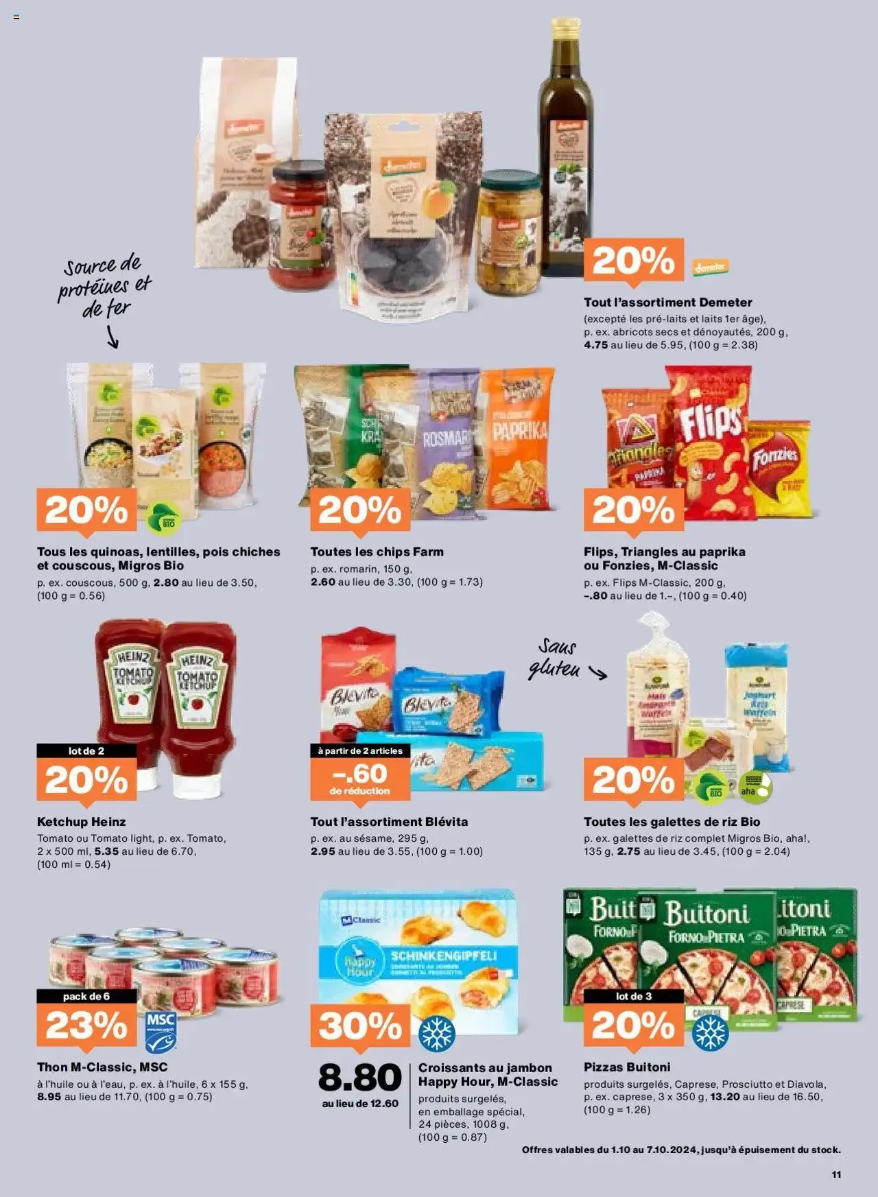 Migros Aktionen FR von 1. Oktober bis 7. Oktober 2024 - Prospekt seite  11