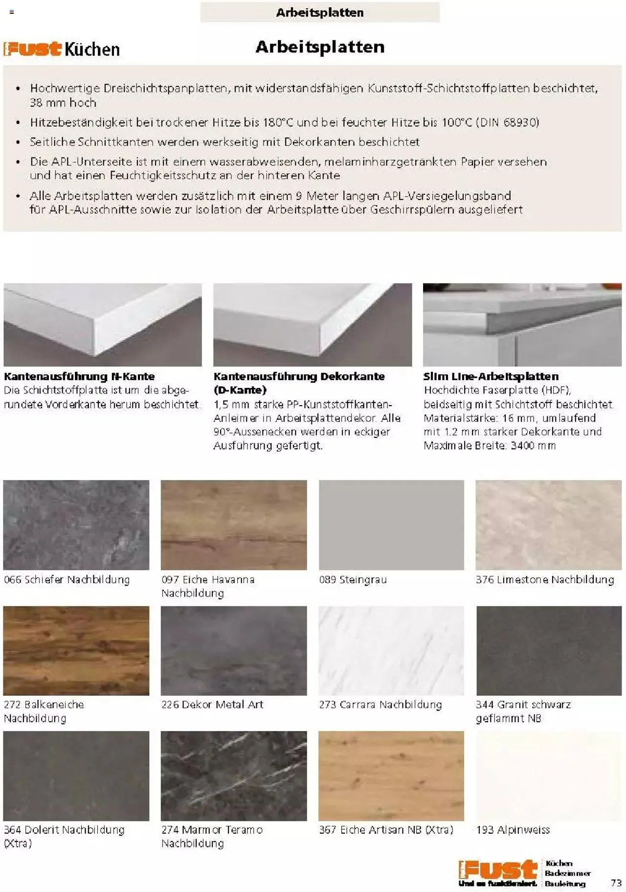Fust Küchen- und Badezimmerprospekt von 4. März bis 31. Dezember 2024 - Prospekt seite 73