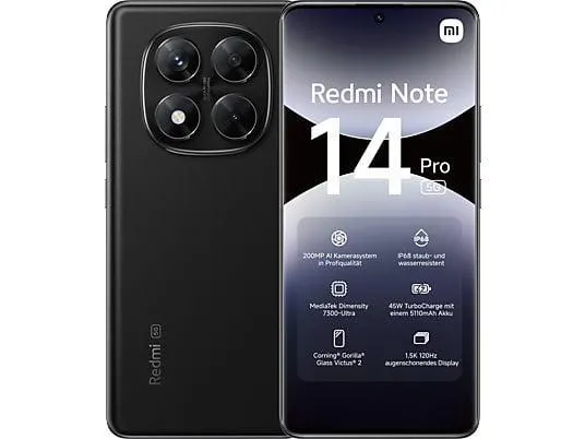 XIAOMI Redmi Note 14 Pro 5G 256 GB Midnight Black Dual SIM