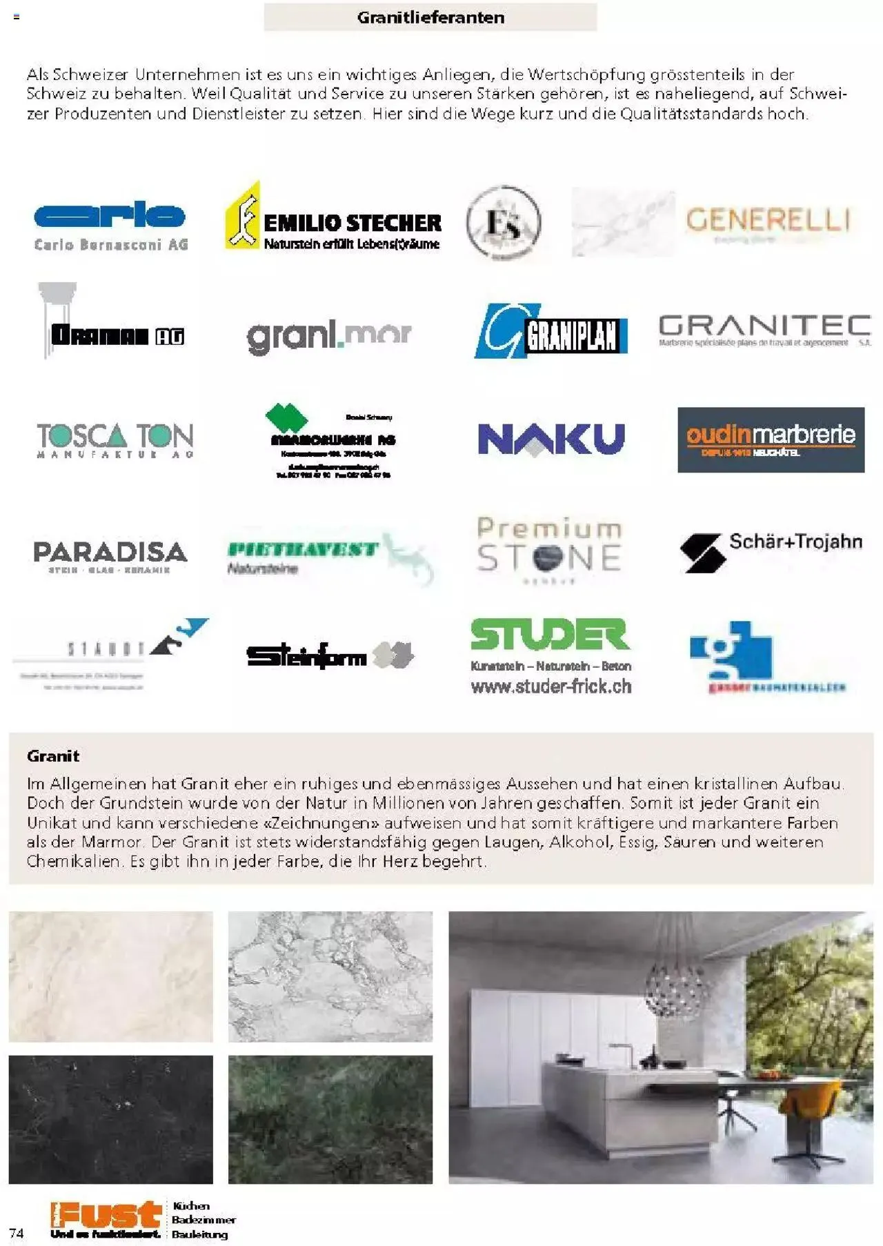 Fust Küchen- und Badezimmerprospekt von 4. März bis 31. Dezember 2024 - Prospekt seite  74