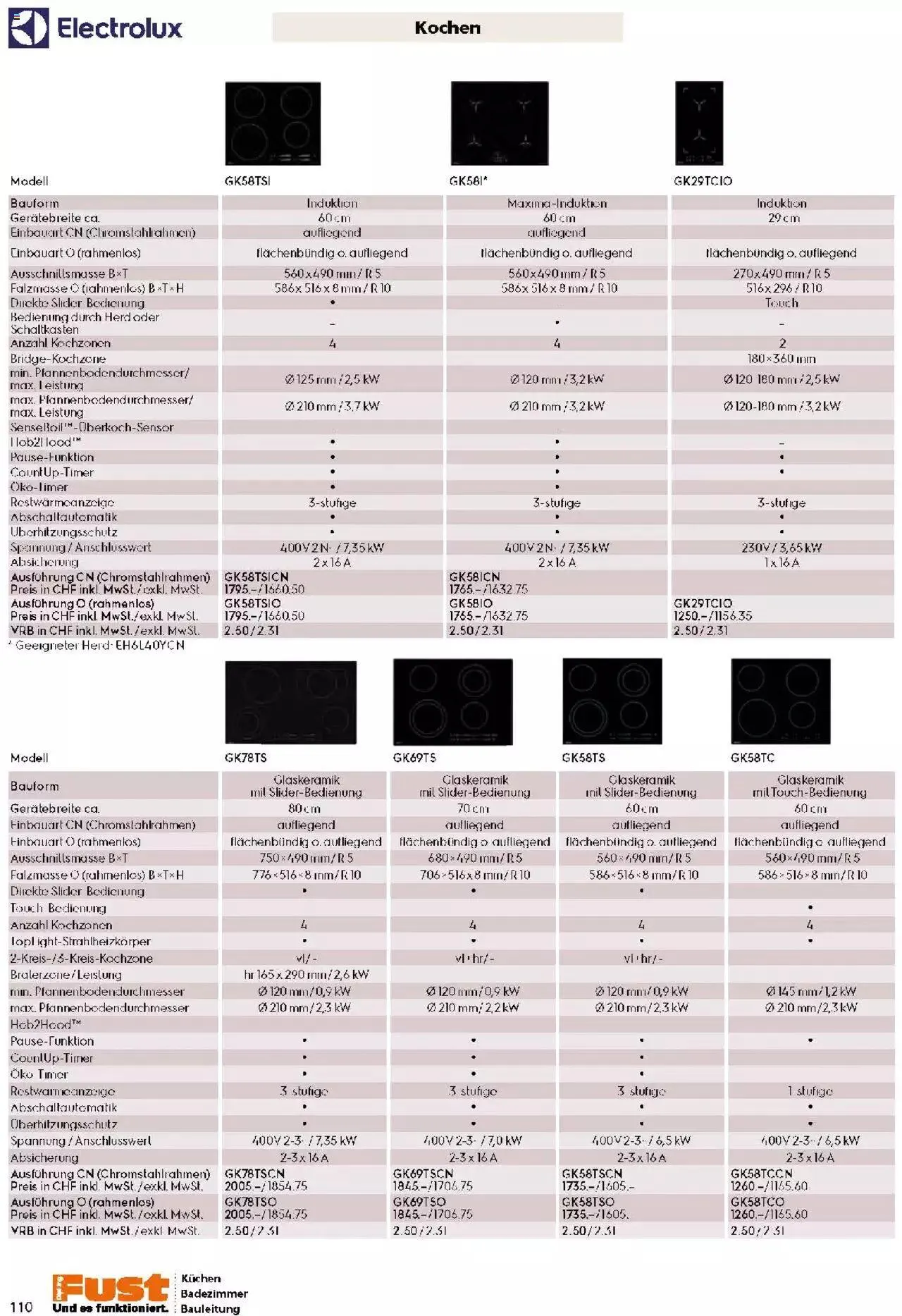 Fust Küchen- und Badezimmerprospekt von 4. März bis 31. Dezember 2024 - Prospekt seite 110
