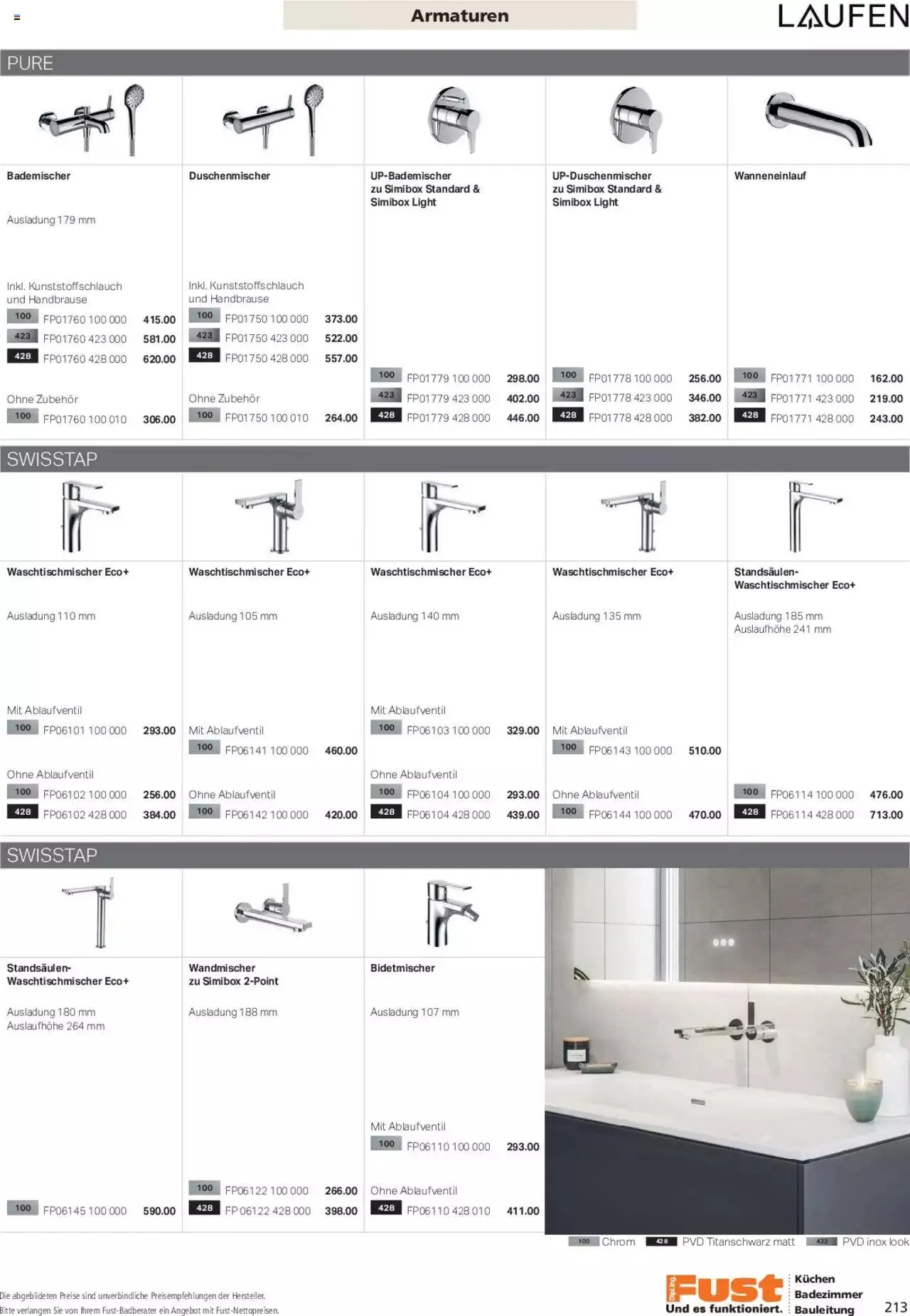 Fust Aktionen Badezimmermagazin von 17. April bis 31. Dezember 2024 - Prospekt seite  213