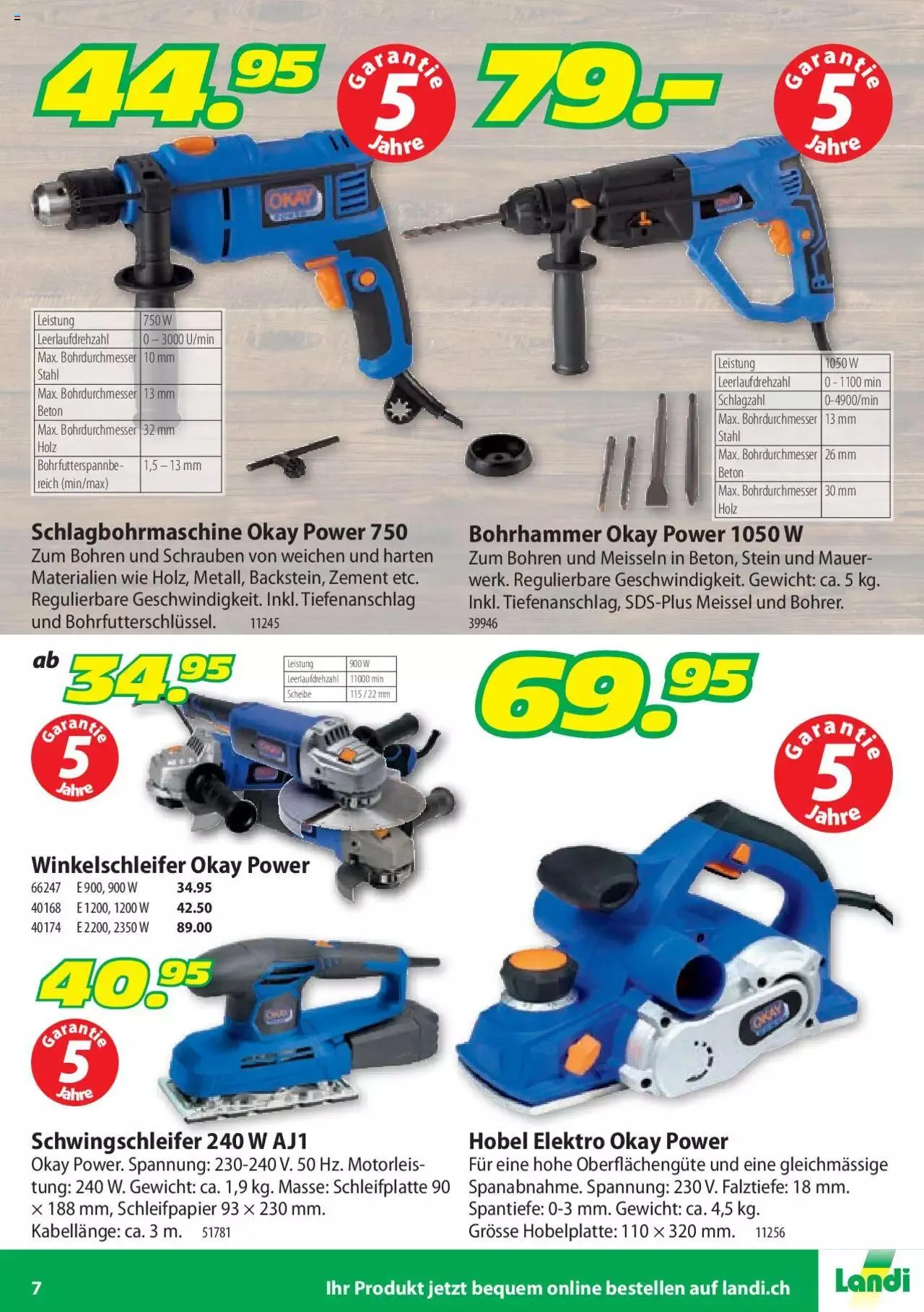 Landi - Elektrowerkzeuge 2022 von 4. Februar bis 31. Dezember 2023 - Prospekt seite  7