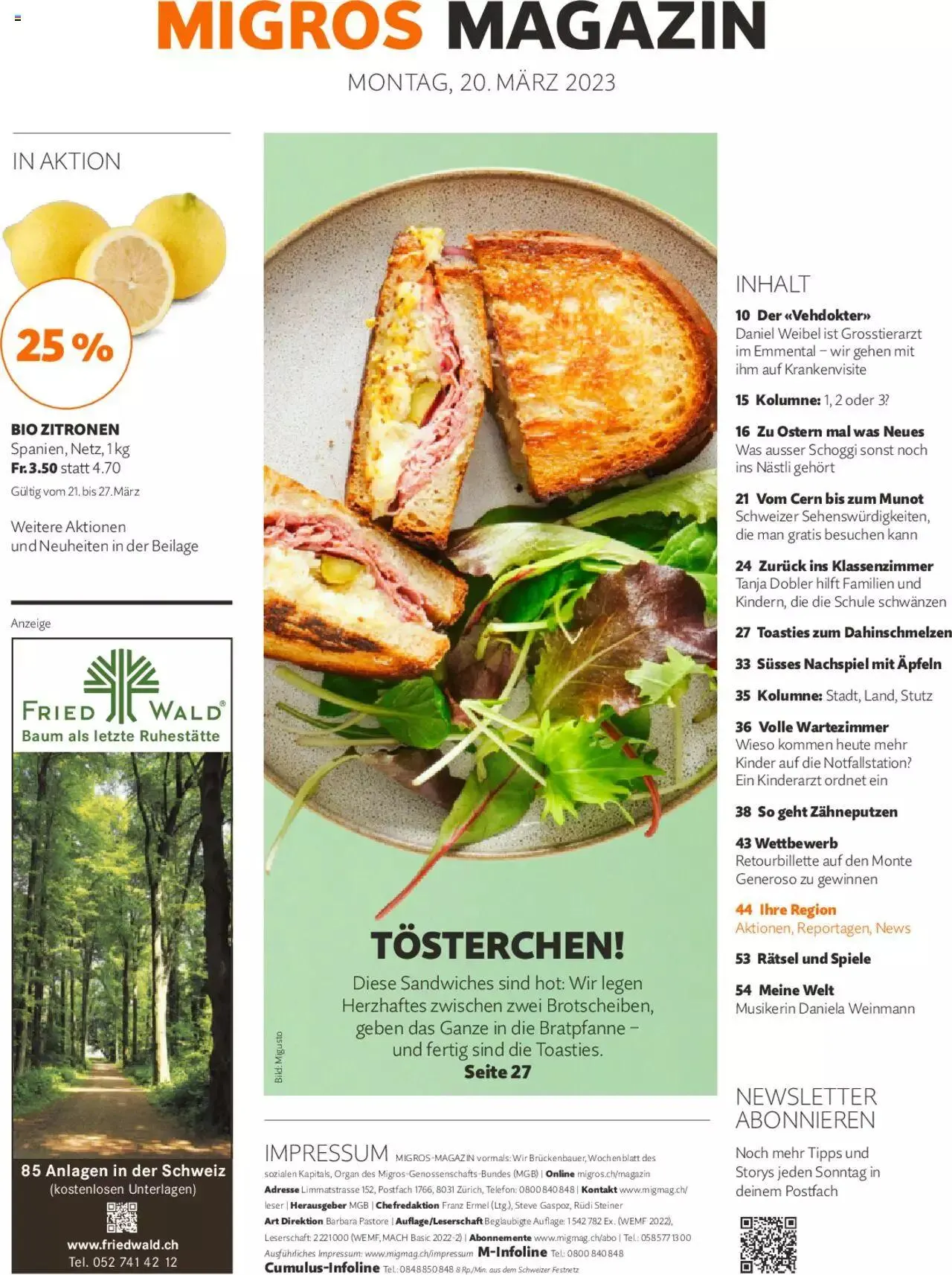 Migros - Magazin von 20. März bis 31. Dezember 2023 - Prospekt seite 9