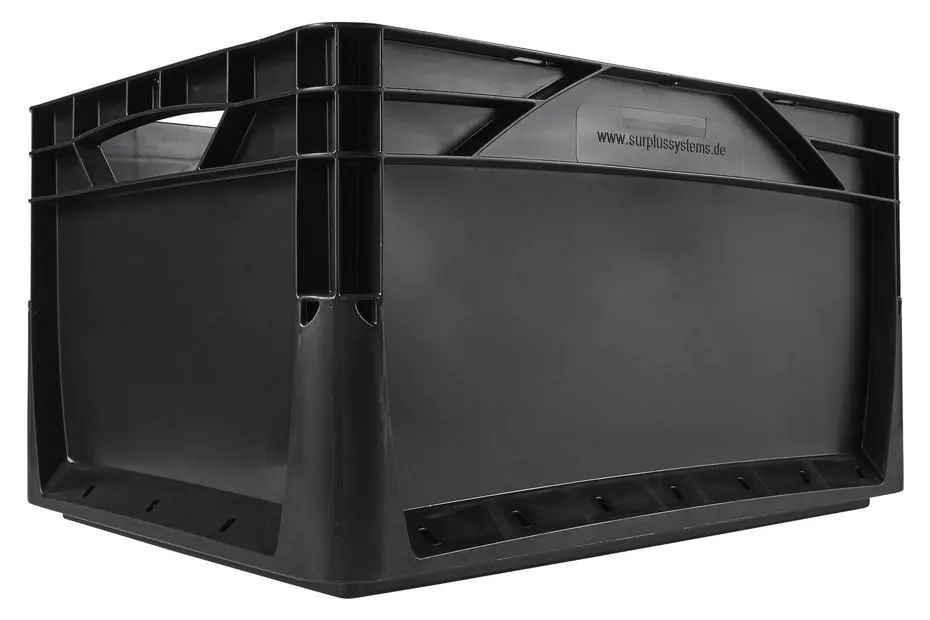 Eurobox Stapelbeh. 40x30x22 schwarz 20l