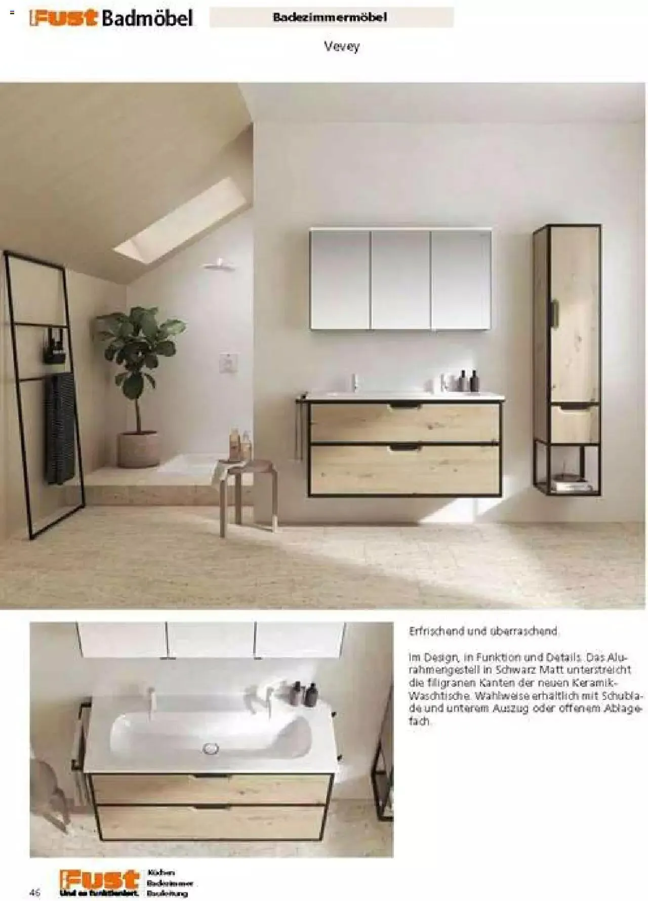 Fust Badezimmermagazin von 17. April bis 31. Dezember 2023 - Prospekt seite 46