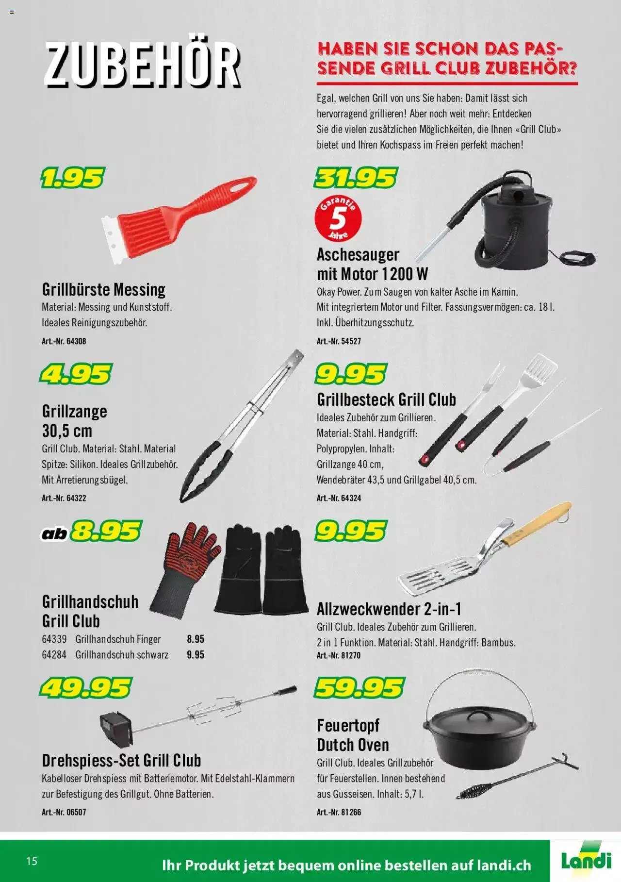 Landi - Grill 2022 von 1. April bis 31. Dezember 2023 - Prospekt seite 15