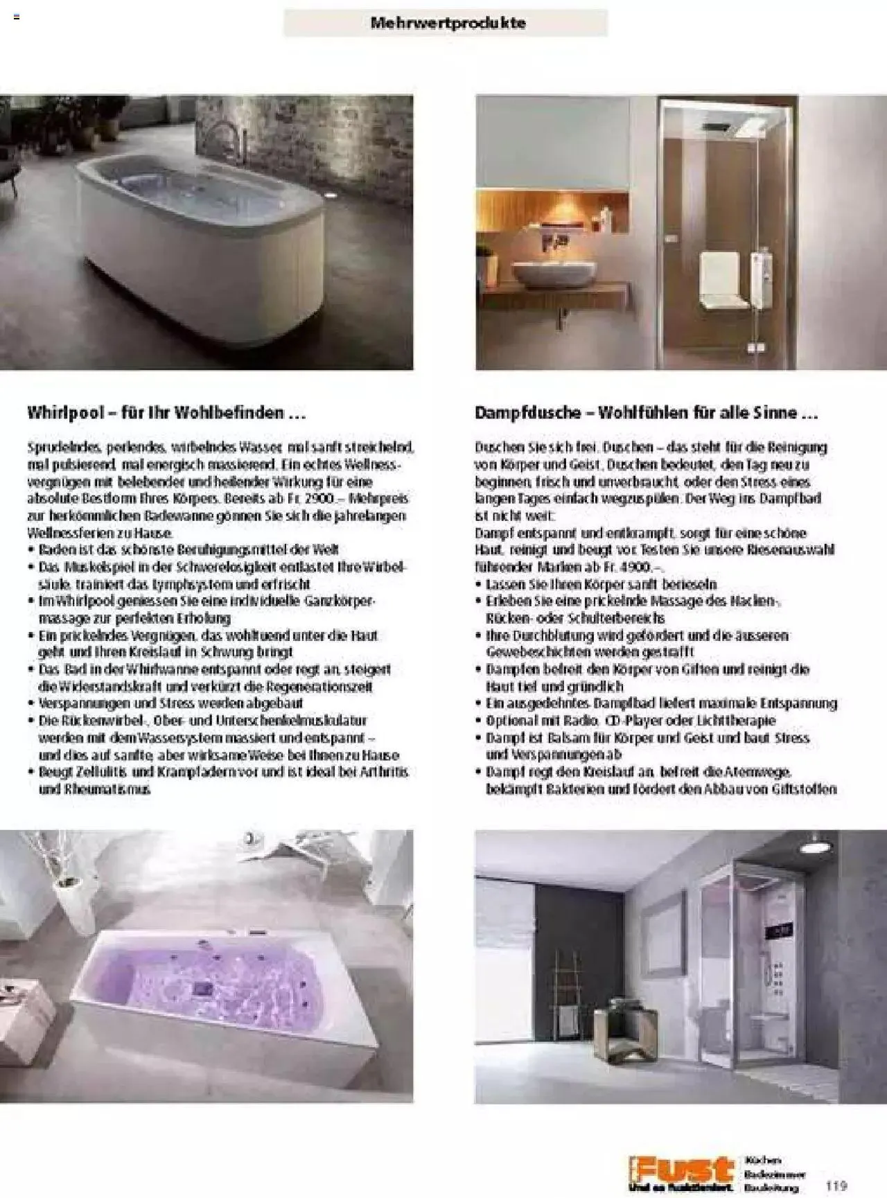 Fust Badezimmermagazin von 17. April bis 31. Dezember 2023 - Prospekt seite 119