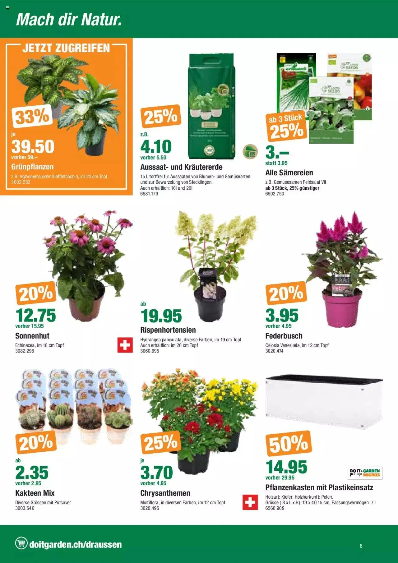DO IT+GARDEN MIGROS Aktionen von 8. August bis 21. August 2023 - Prospekt seite  8