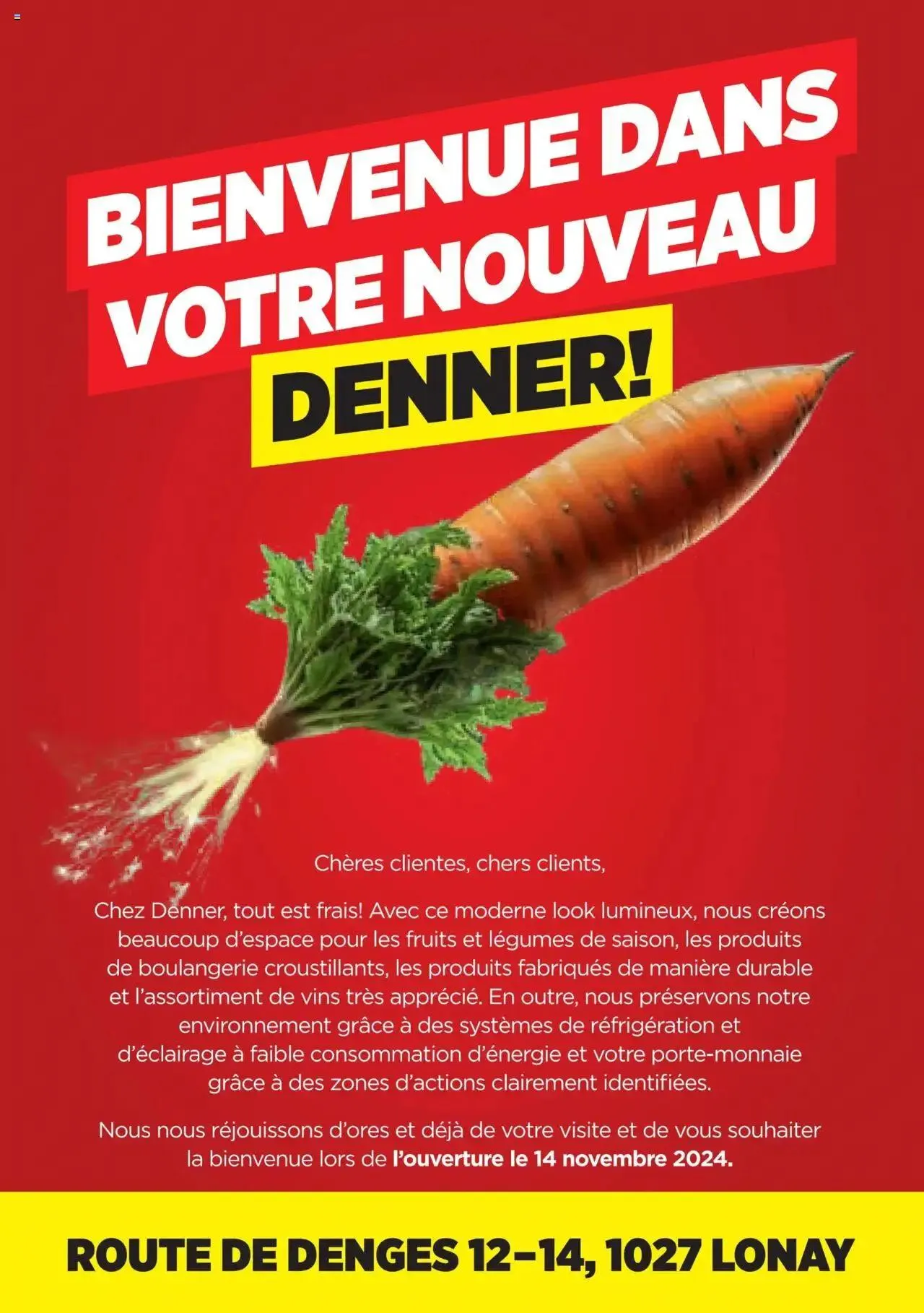 Denner Nos offres pour l’ouverture von 16. Oktober bis 11. Januar 2025 - Prospekt seite  1