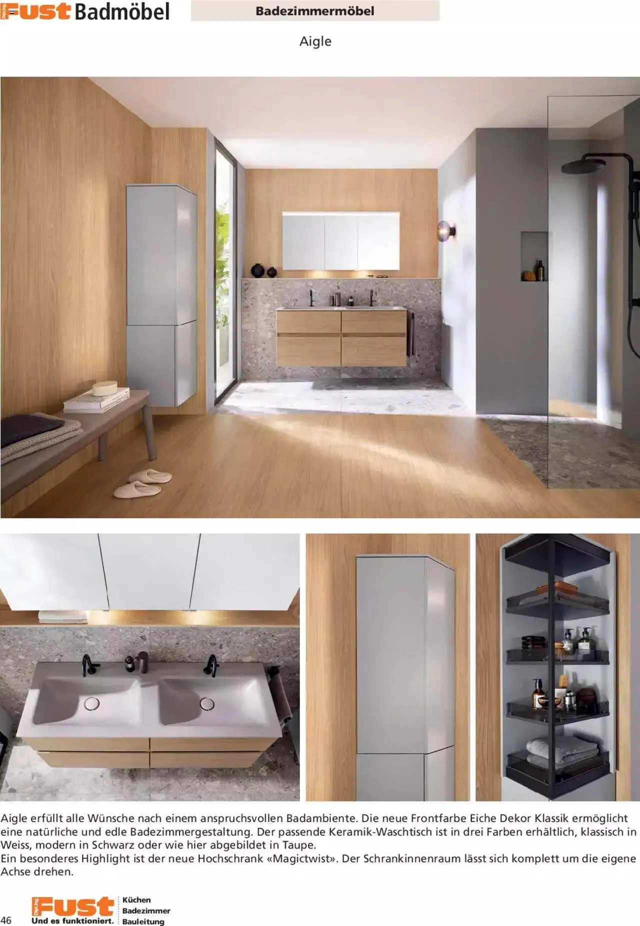 Fust Aktionen Badezimmermagazin von 17. April bis 31. Dezember 2024 - Prospekt seite 46
