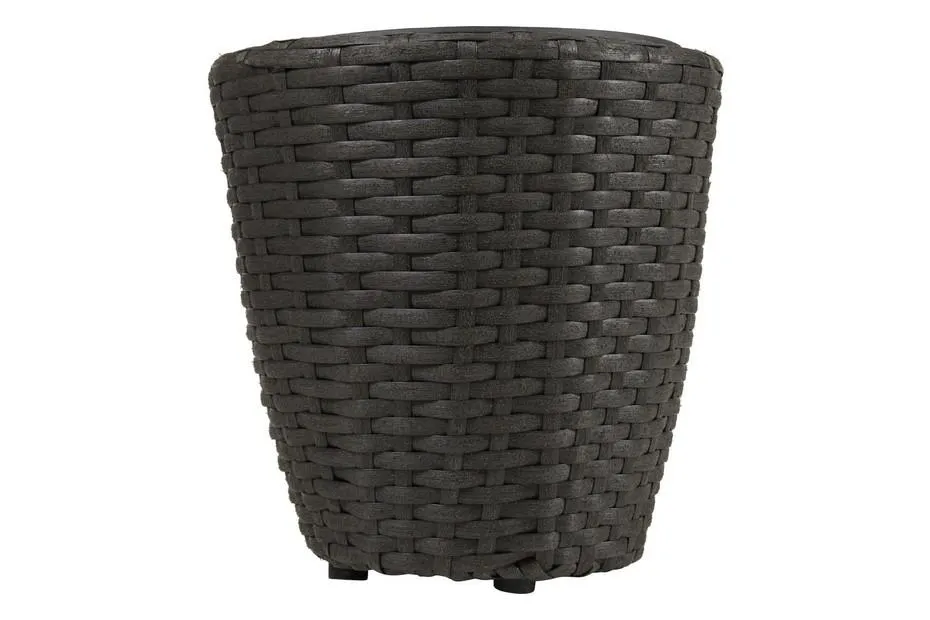 JARDIN ROYAL Blumentopf Fuerteventura Schwarz | ⌀ 24 cm | 2 l