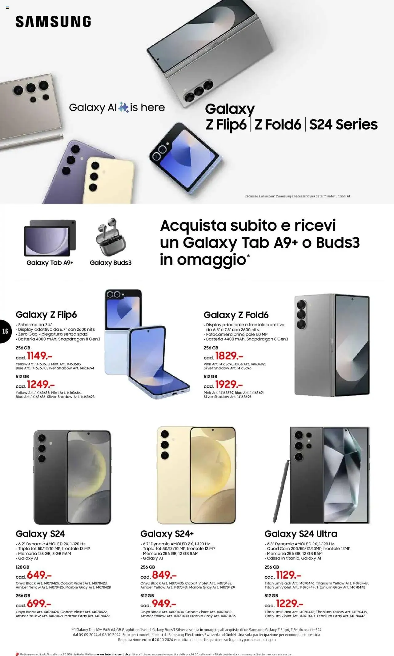 Interdiscount Prospetto - Mobile von 9. September bis 22. September 2024 - Prospekt seite  16
