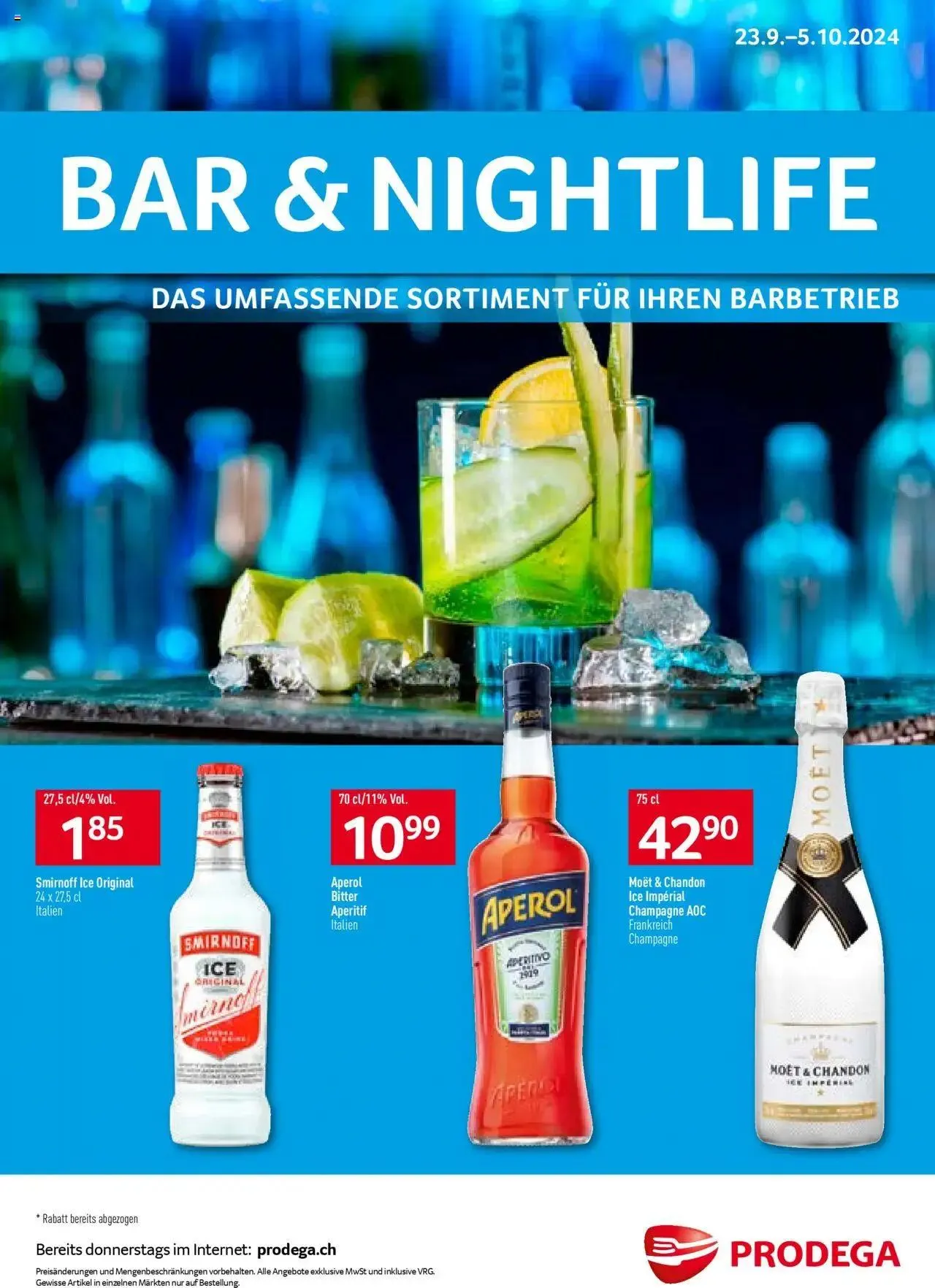 Prodega Aktionen Bar & Nightlife von 23. September bis 5. Oktober 2024 - Prospekt seite  1