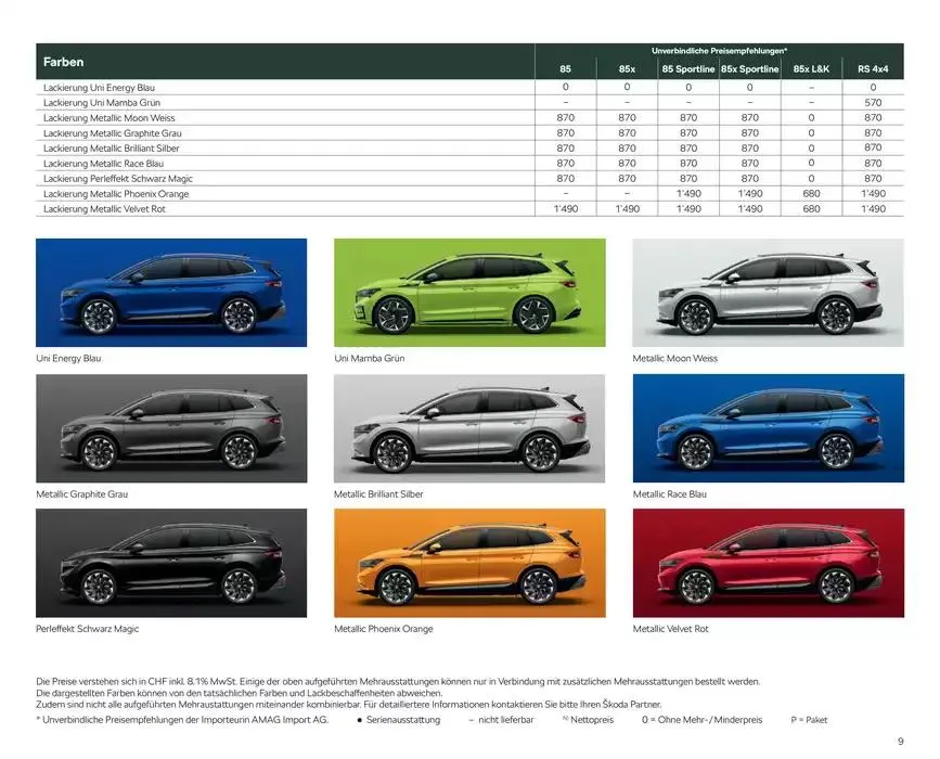Preisliste Enyaq von 24. Oktober bis 7. November 2024 - Prospekt seite  9