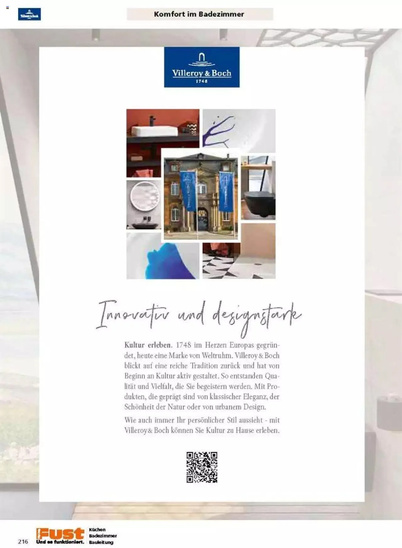 Fust Badezimmermagazin von 17. April bis 31. Dezember 2023 - Prospekt seite  216