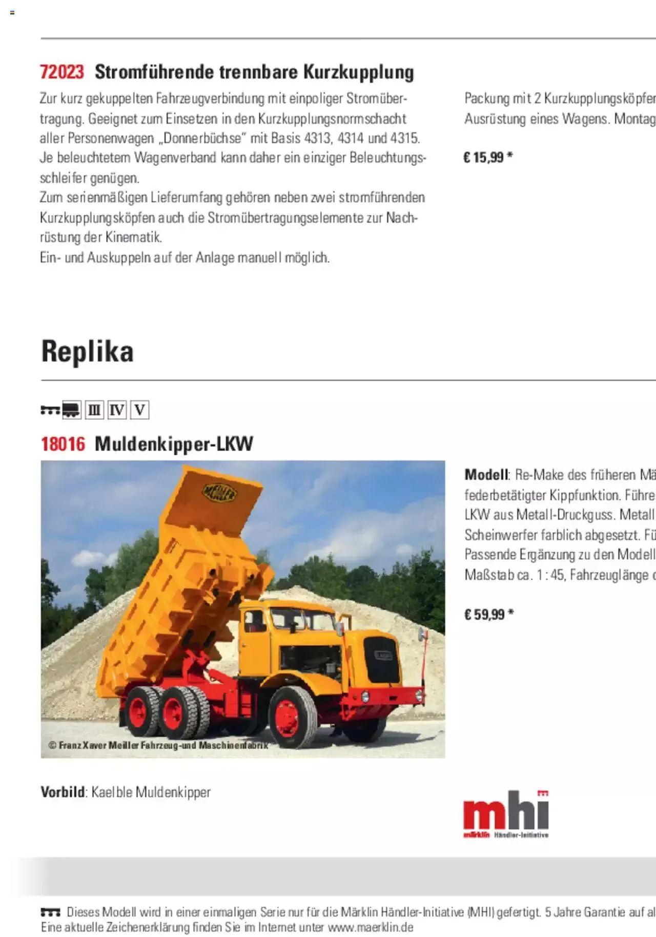 Conrad - Märklin Neuheiten 2022 von 28. März bis 31. Dezember 2023 - Prospekt seite  213