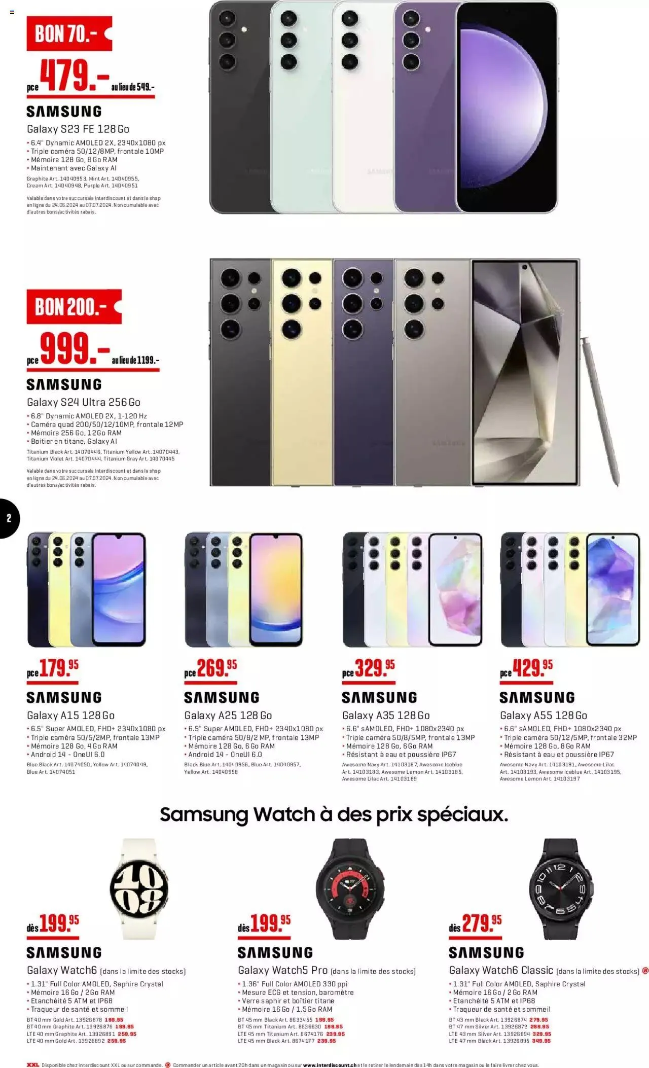 Interdiscount Mobile Prospekt FR von 24. Juni bis 7. Juli 2024 - Prospekt seite  2