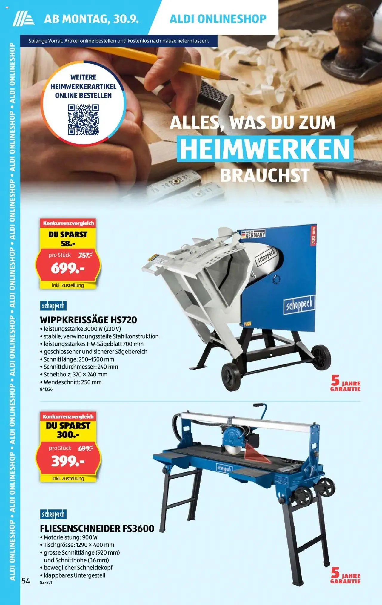 Aldi Aktionen von 26. September bis 2. Oktober 2024 - Prospekt seite 54