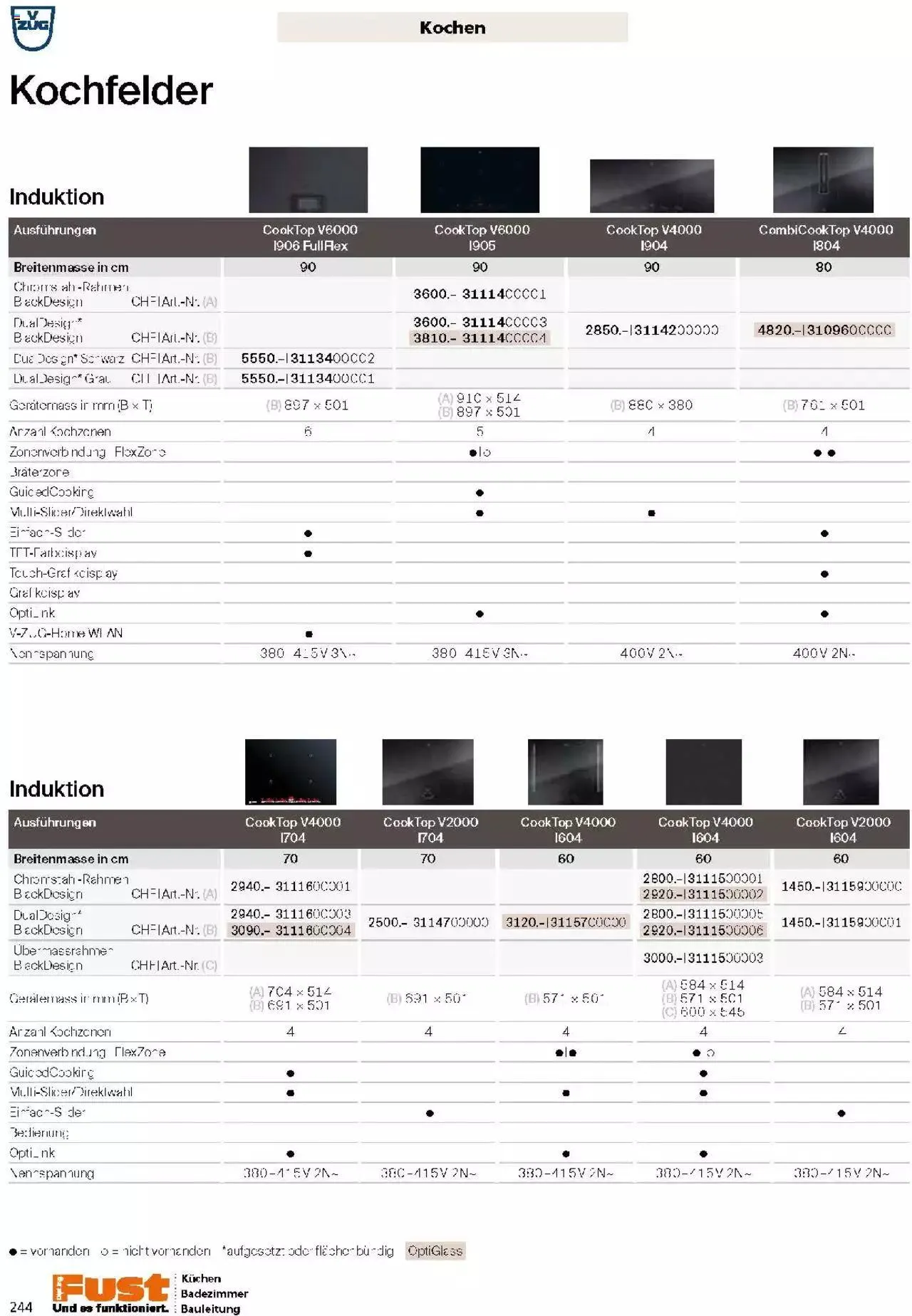 Fust Küchen- und Badezimmerprospekt von 4. März bis 31. Dezember 2024 - Prospekt seite  244