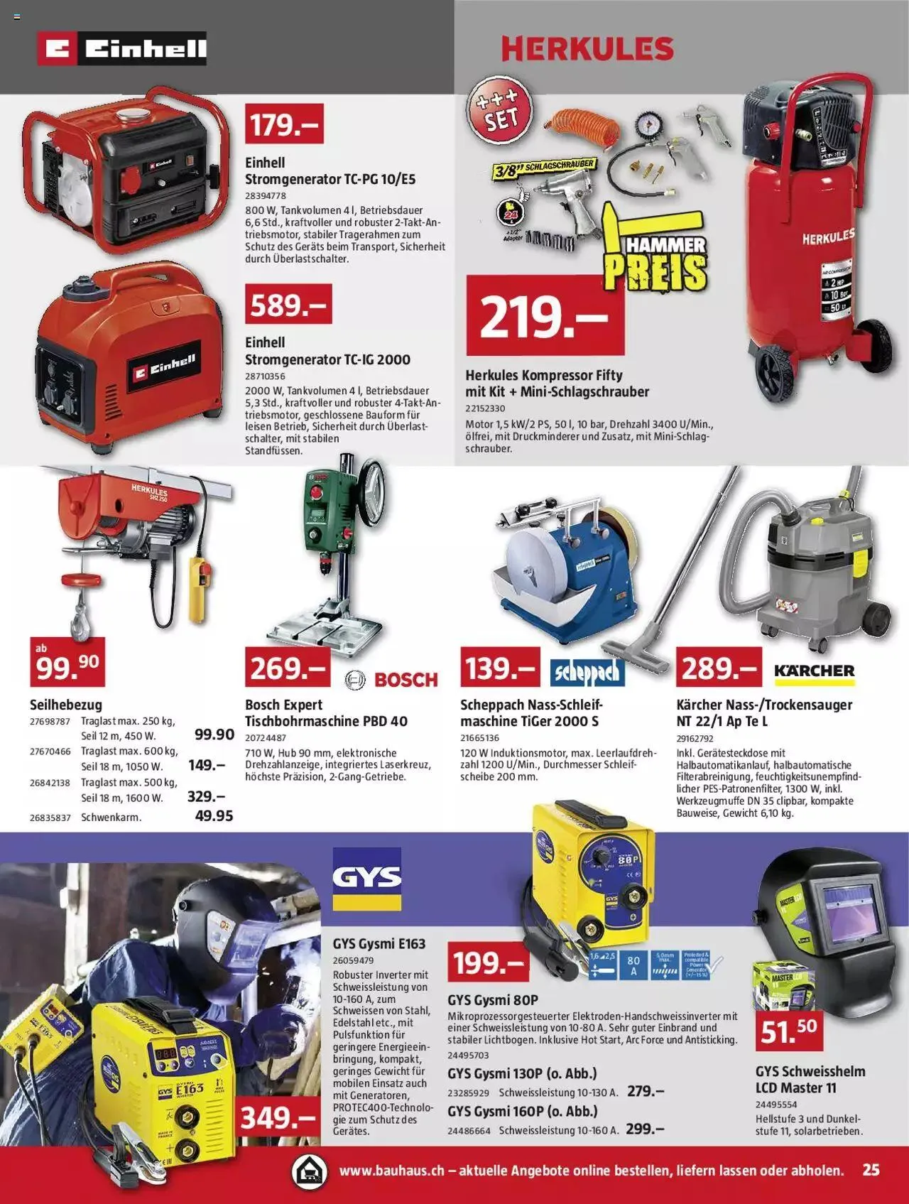 Bauhaus Aktionen von 30. Oktober bis 26. November 2023 - Prospekt seite 25