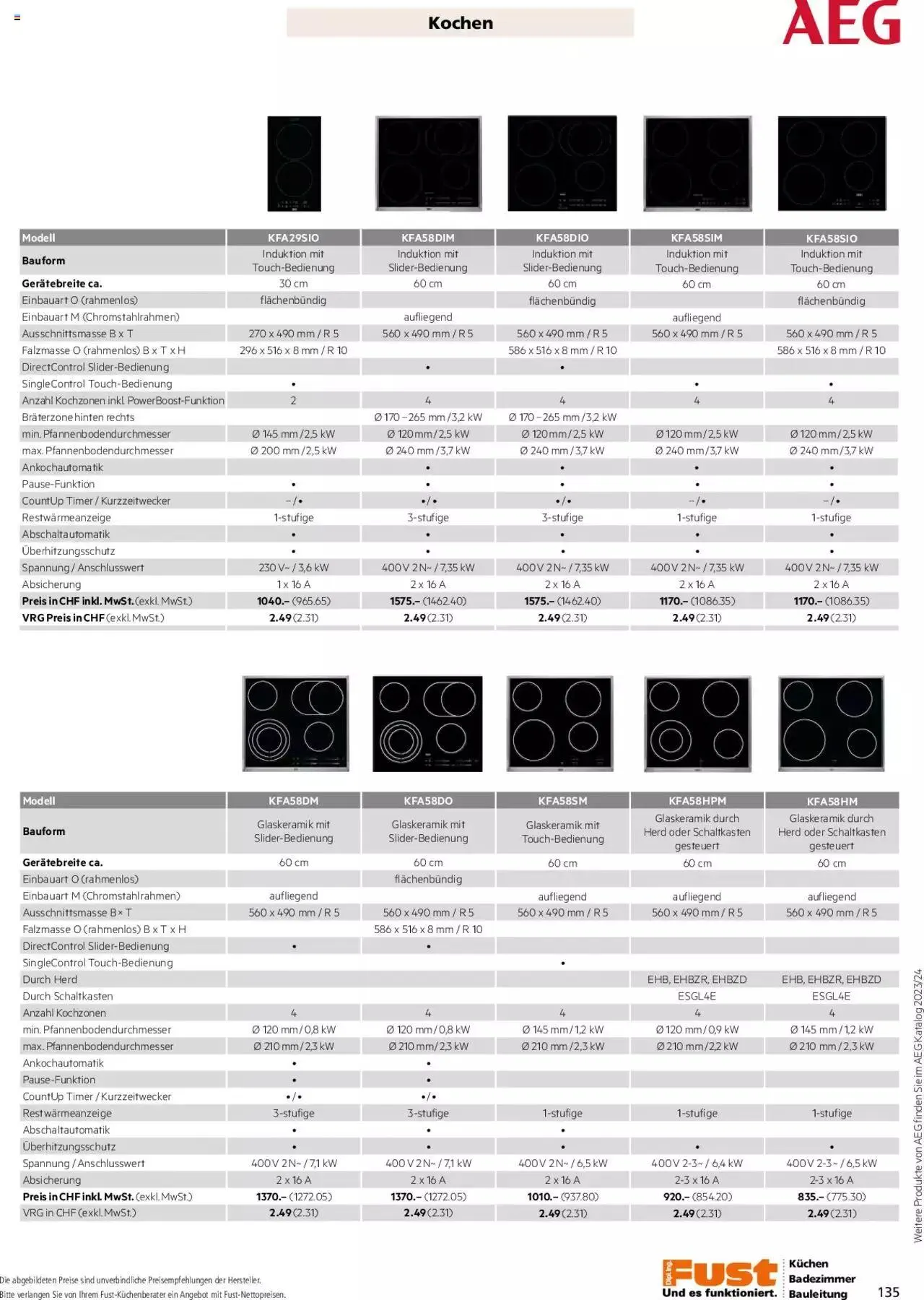 Fust - Küchenmagazin - Riesenauswahl von 22. Februar bis 31. Dezember 2023 - Prospekt seite  135