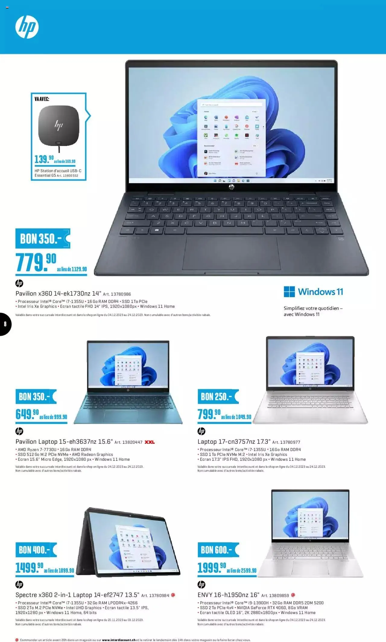 Interdiscount Aktionen FR von 4. Dezember bis 24. Dezember 2023 - Prospekt seite  8