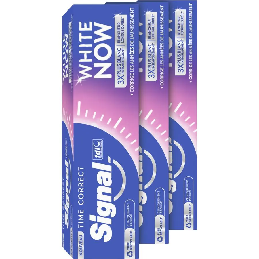 Signal Zahnpasta White Now Time Correct 3 x 75 ml