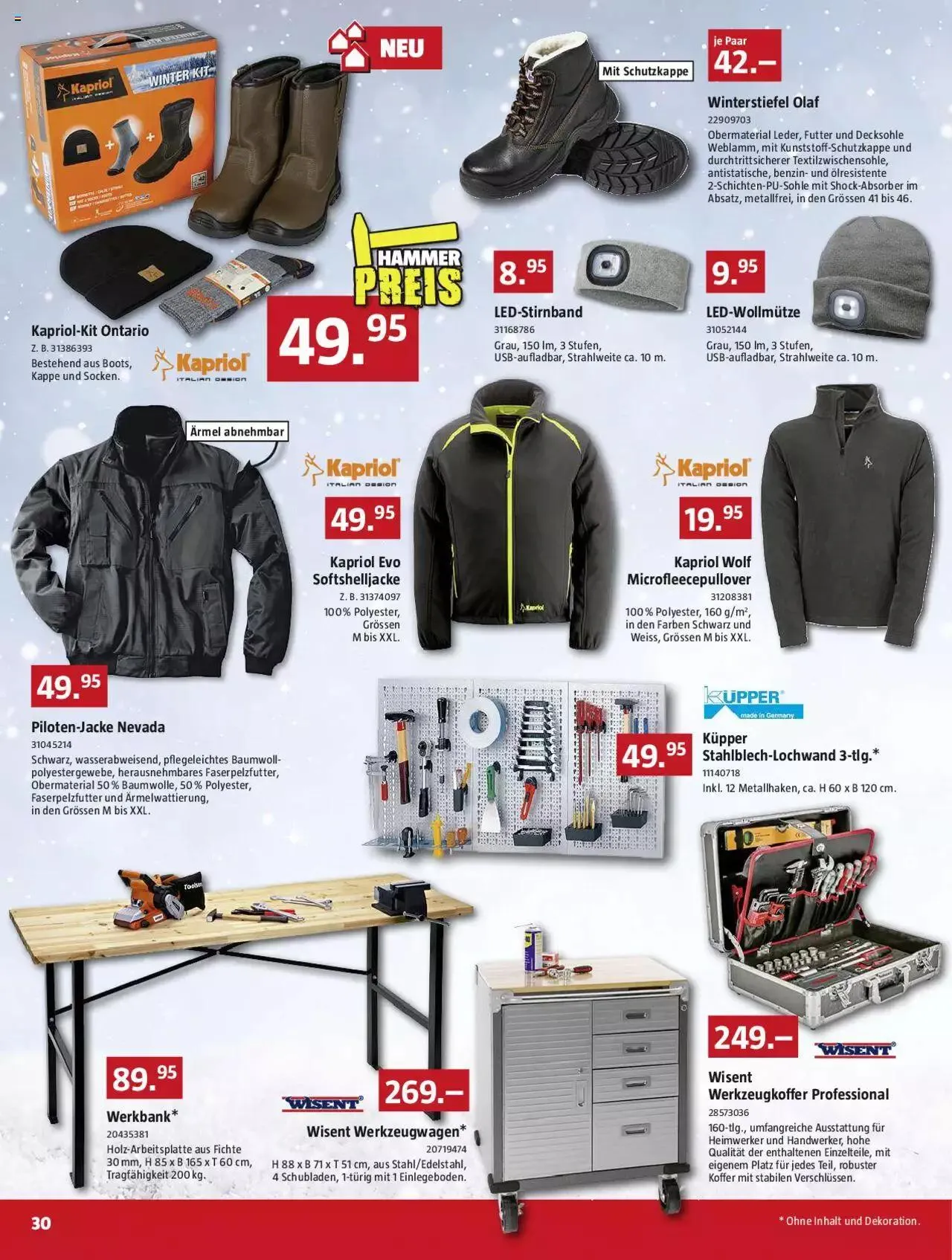 Bauhaus Aktionen von 27. November bis 31. Dezember 2023 - Prospekt seite 30