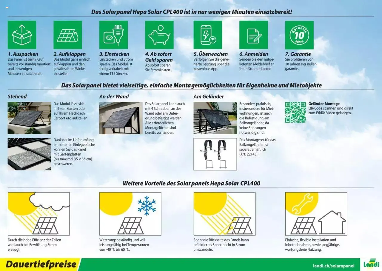 Landi Aktionen Solarpanel von 8. Februar bis 31. Dezember 2024 - Prospekt seite  2