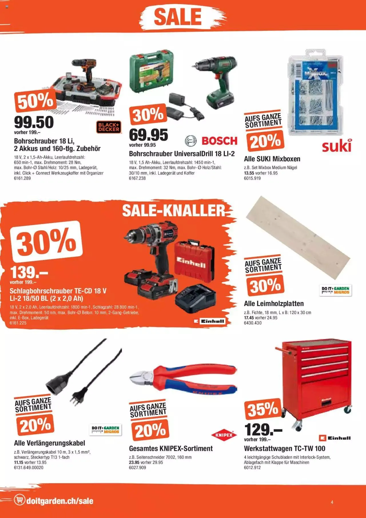 DO IT+GARDEN MIGROS Aktionen von 9. Januar bis 22. Januar 2024 - Prospekt seite  4
