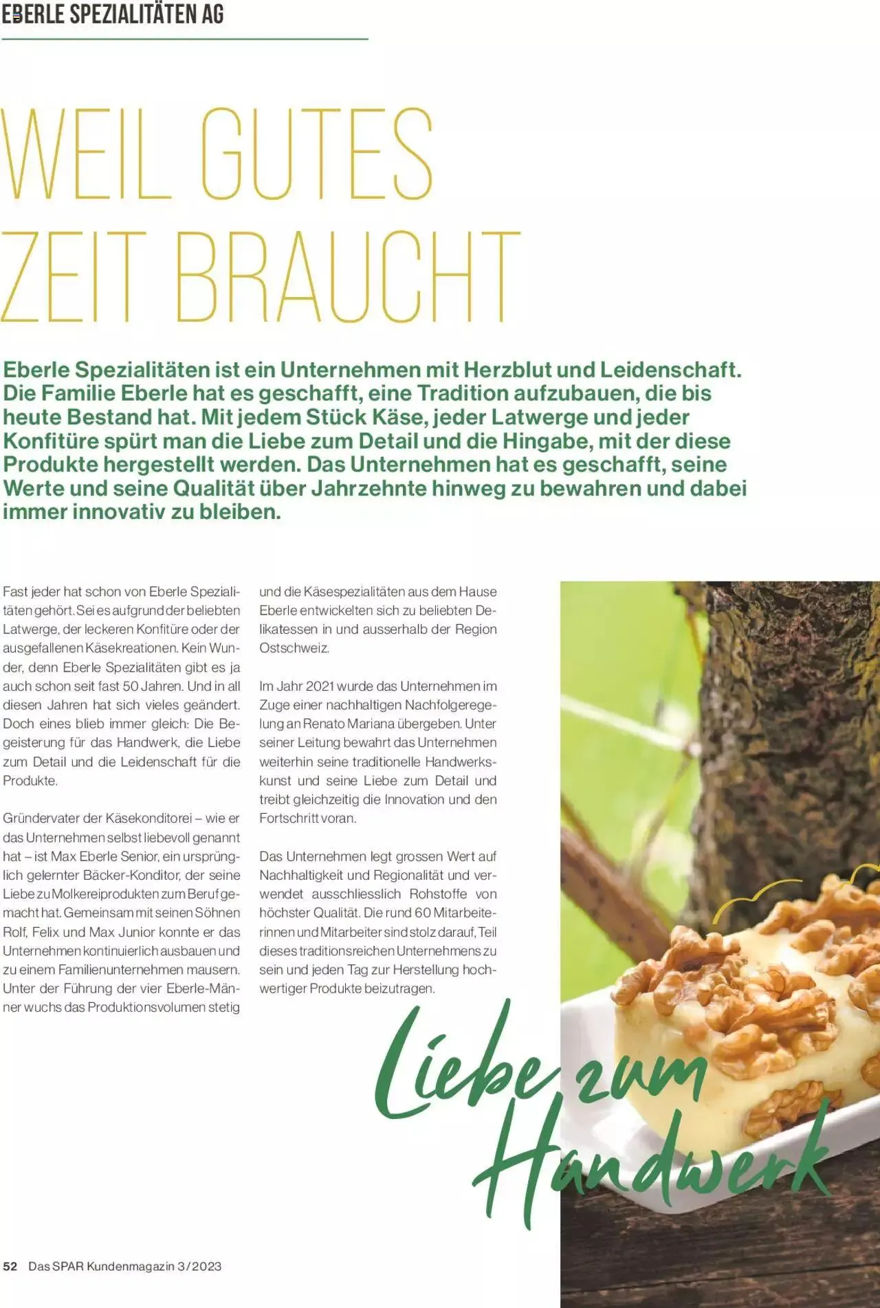 SPAR Kundenmagazin von 22. September bis 31. Dezember 2023 - Prospekt seite 52