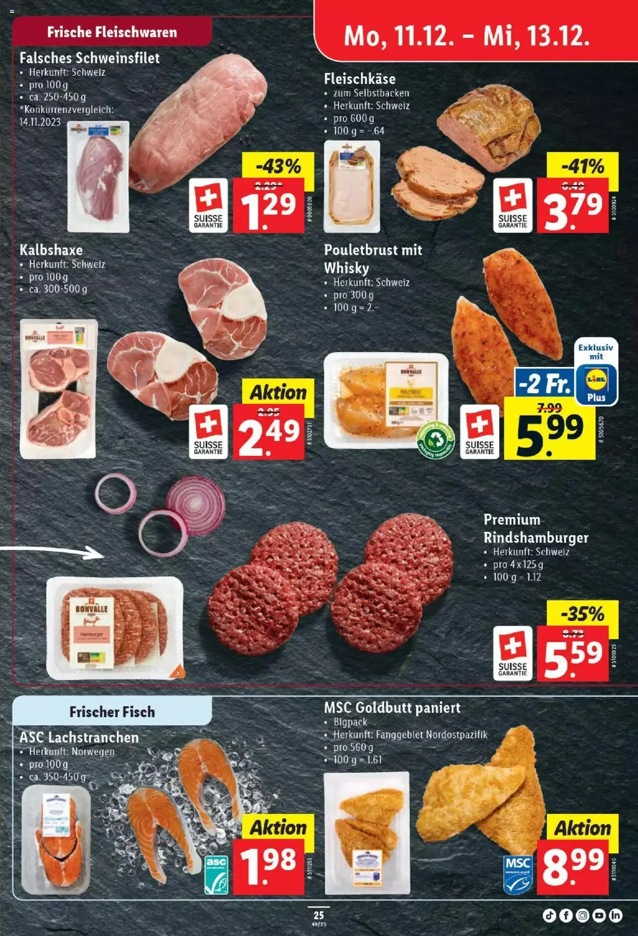 Lidl Aktionen von 7. Dezember bis 13. Dezember 2023 - Prospekt seite  25