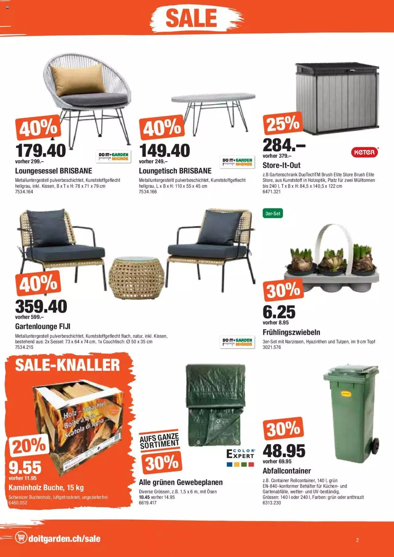 DO IT+GARDEN MIGROS Aktionen von 9. Januar bis 22. Januar 2024 - Prospekt seite  2