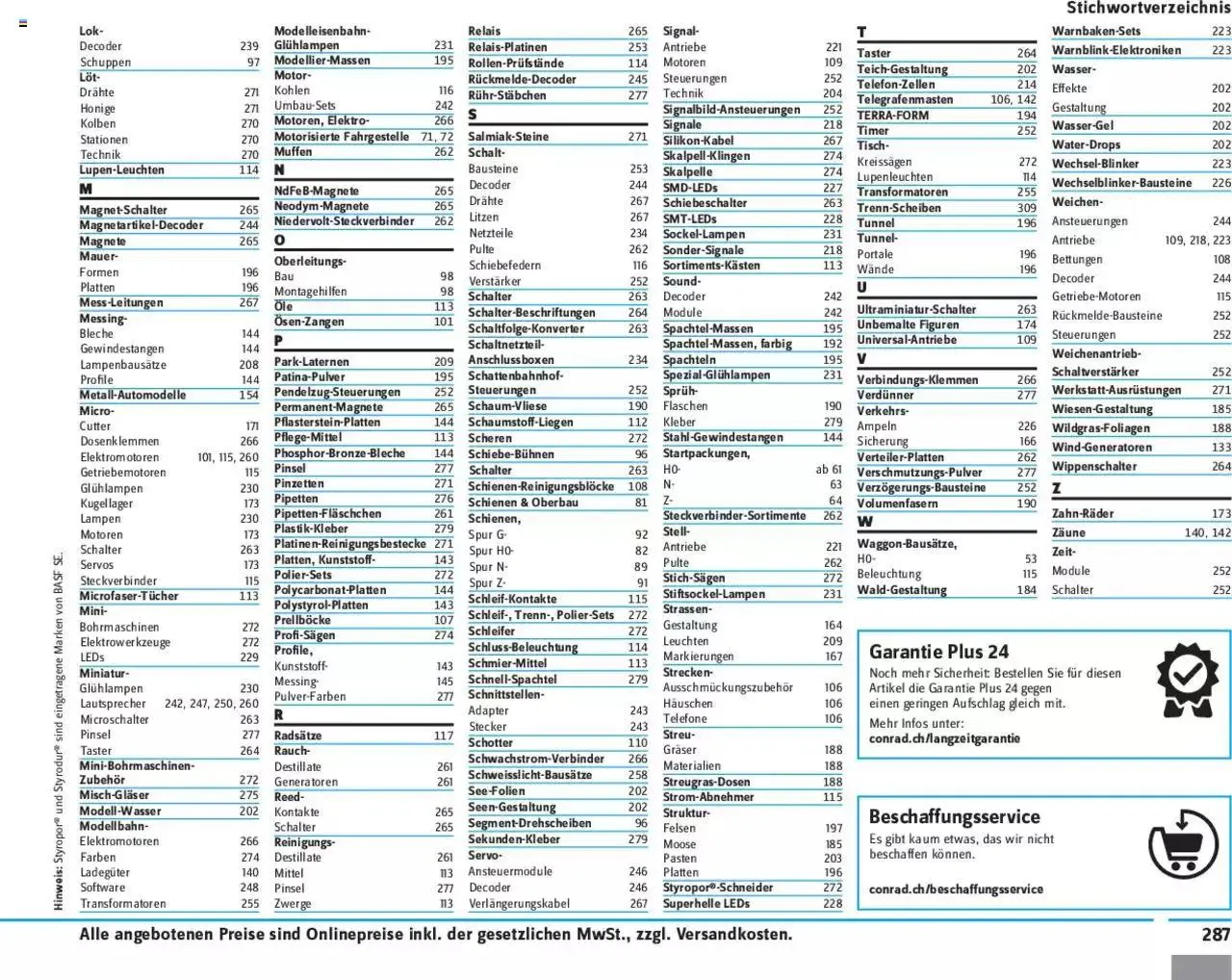 Conrad - Modellbahn 2021/22 von 1. Januar bis 31. Dezember 2023 - Prospekt seite 289