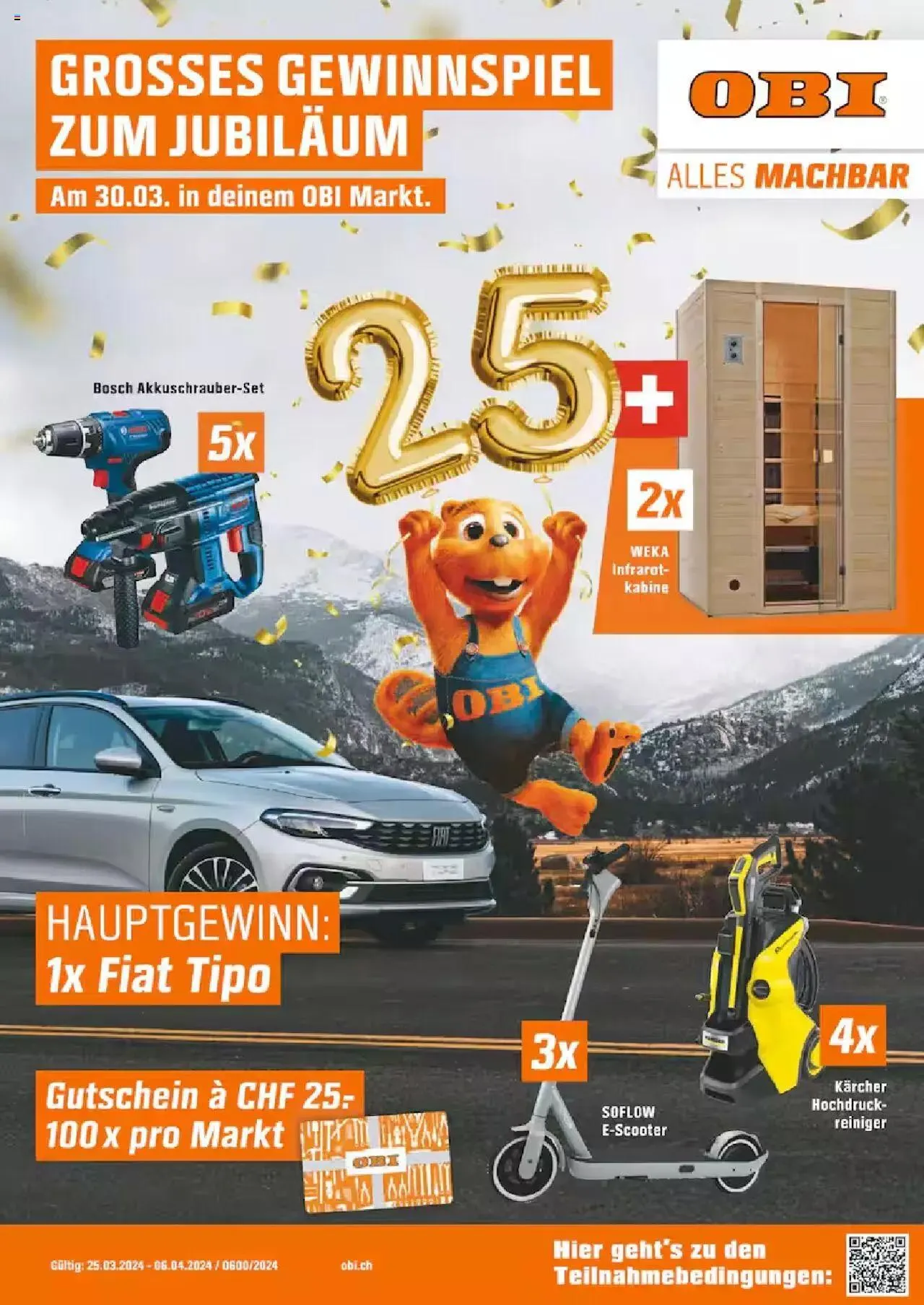 OBI Aktionen von 25. März bis 6. April 2024 - Prospekt seite  